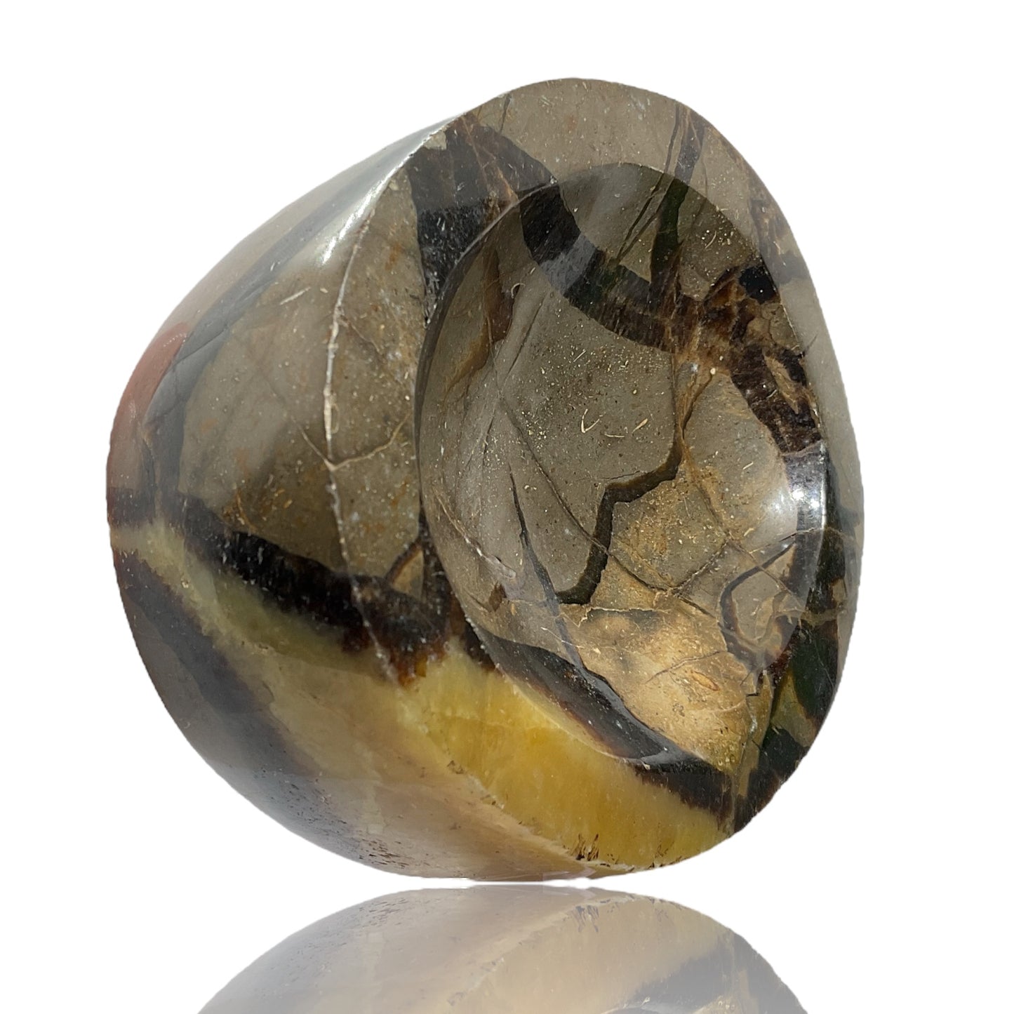 Septarien Schale I Schmuckschale I 729 Gramm I 11,5x9,5x3,5cm I Dragonbowl I Mystisch I Edelsteinschale I Unikat-Masterpiece 1650 I Madagaskar