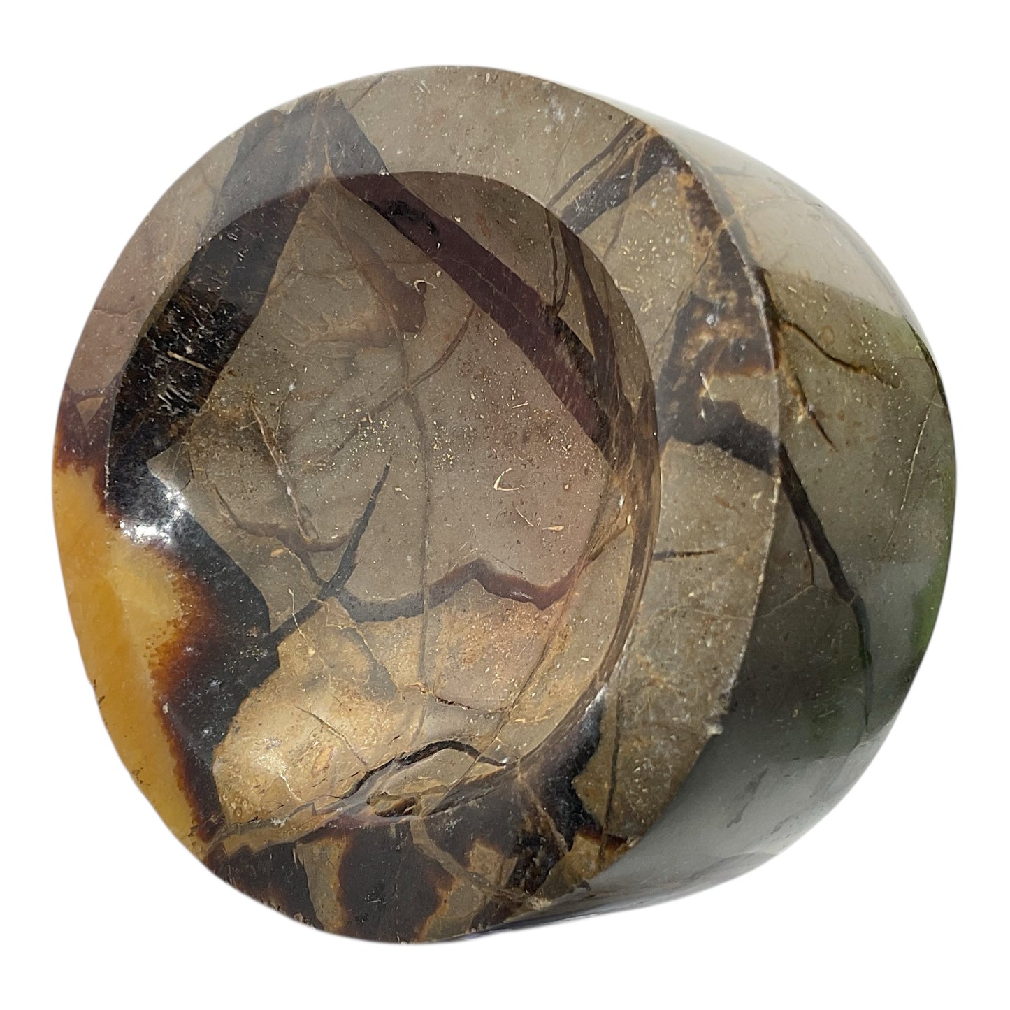 Septarien Schale I Schmuckschale I 729 Gramm I 11,5x9,5x3,5cm I Dragonbowl I Mystisch I Edelsteinschale I Unikat-Masterpiece 1650 I Madagaskar