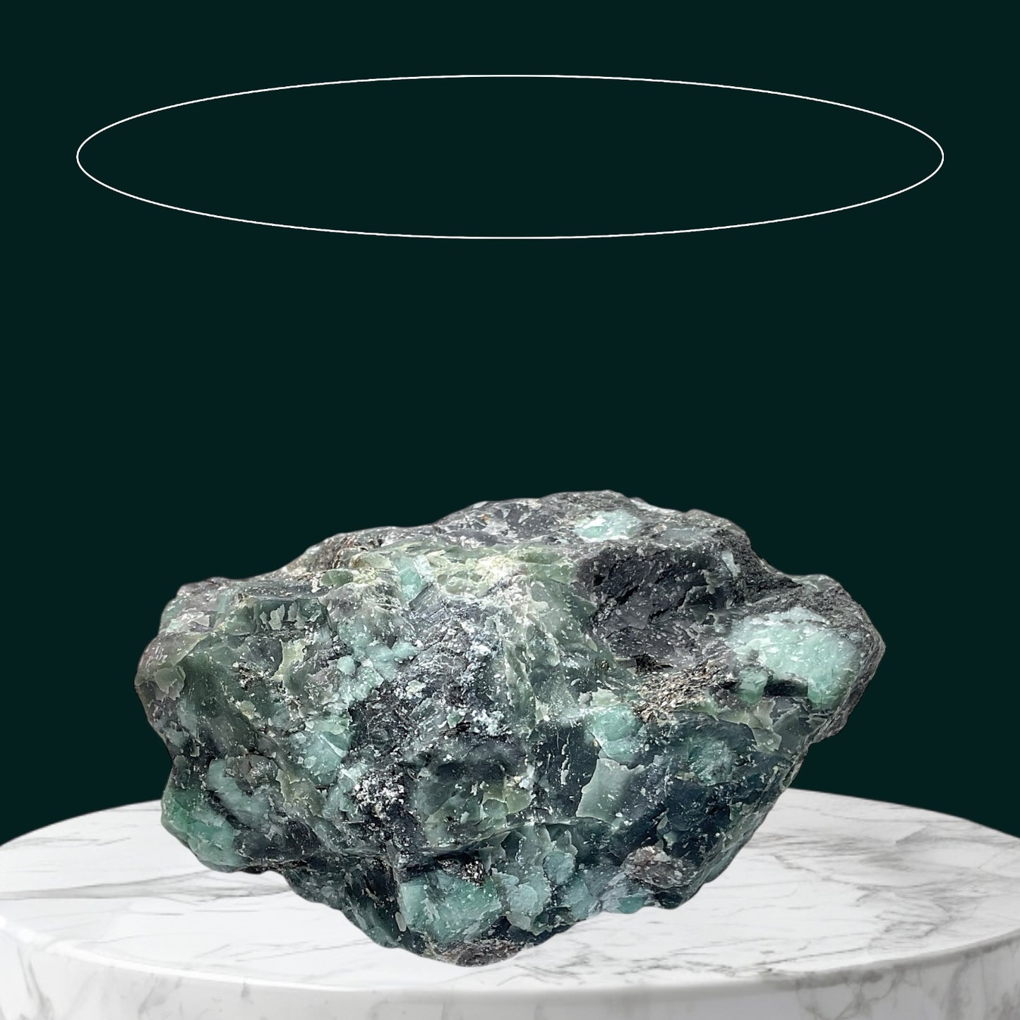 Smaragd Rohstein | 357gr. I 1785 ct I 10x6x5cm I farbintensiv | Top 1A-Qualität | Unikat-Masterpiece 1651 I Brasilien