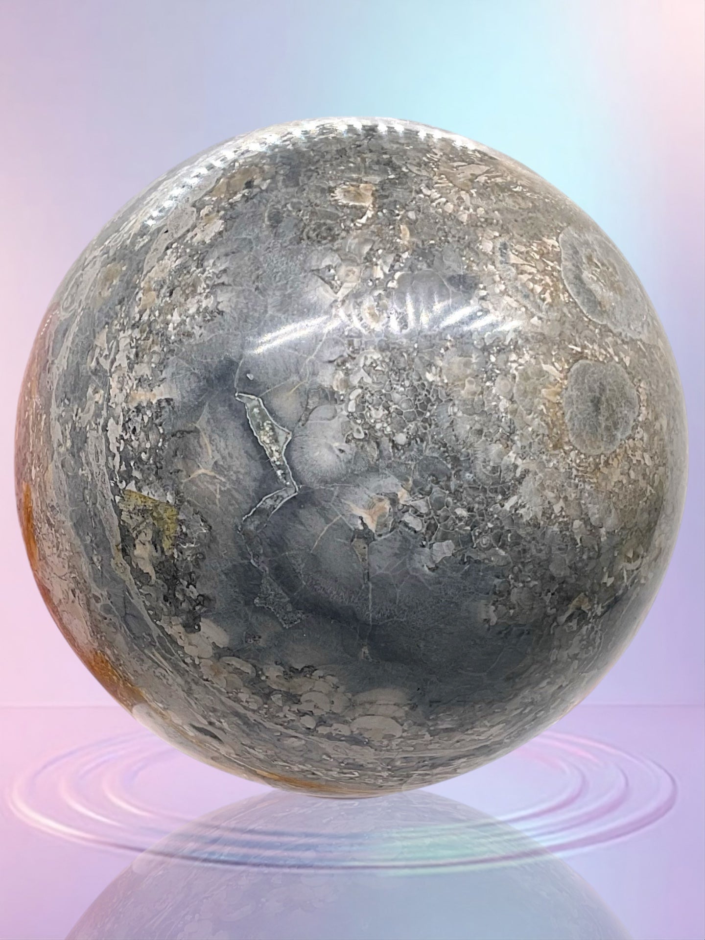 XL Ozeanjaspis Kugel mit Ständer | 10 cm | 1385 gr. | TOP 1A-Qualität I Heilstein I Der Kreativstein | Unikat-Masterpiece 1654 I Madagaskar