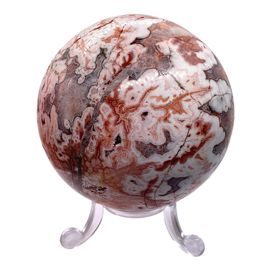 Ozeanjaspis Kugel mit Ständer | 7 cm | 490 gr. | TOP 1A-Qualität I Heilstein I Der Kreativstein | Unikat-Masterpiece 1655 I Madagaskar
