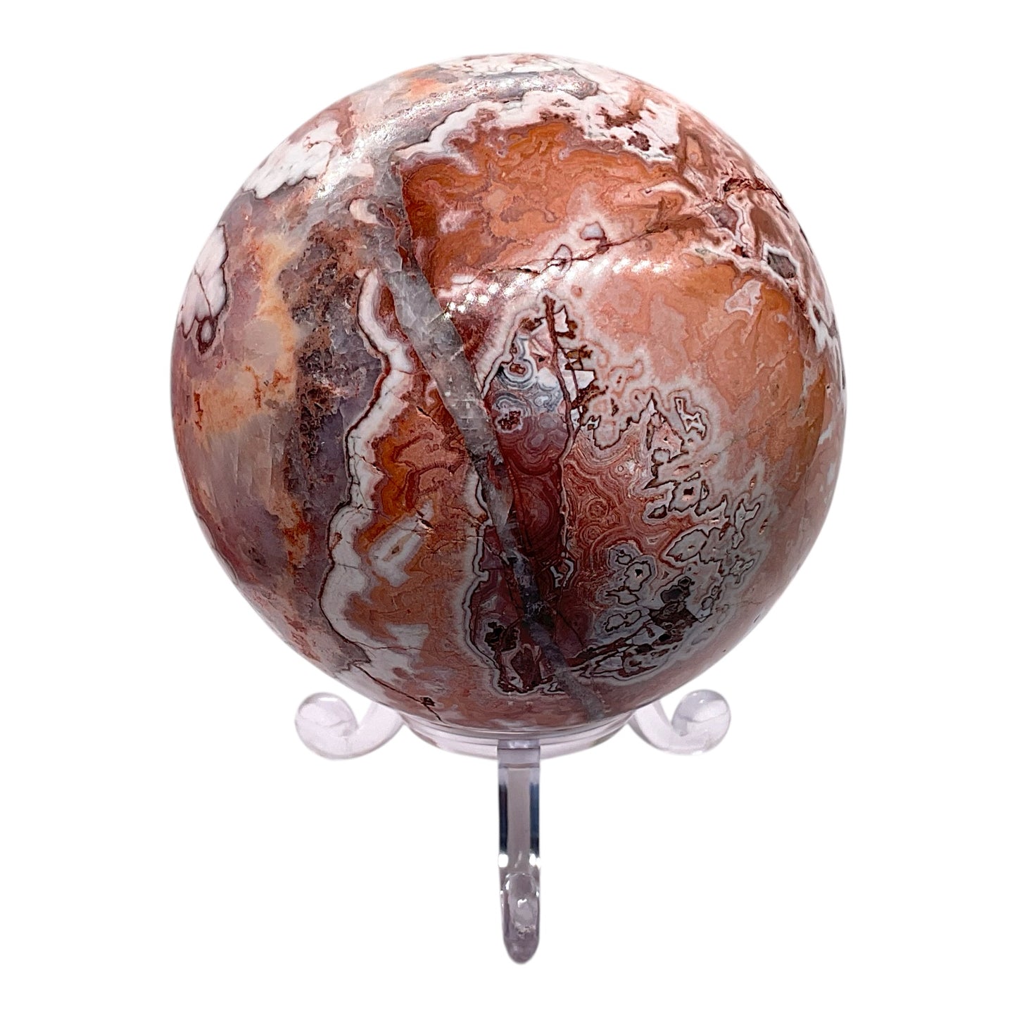 Ozeanjaspis Kugel mit Ständer | 7 cm | 490 gr. | TOP 1A-Qualität I Heilstein I Der Kreativstein | Unikat-Masterpiece 1655 I Madagaskar