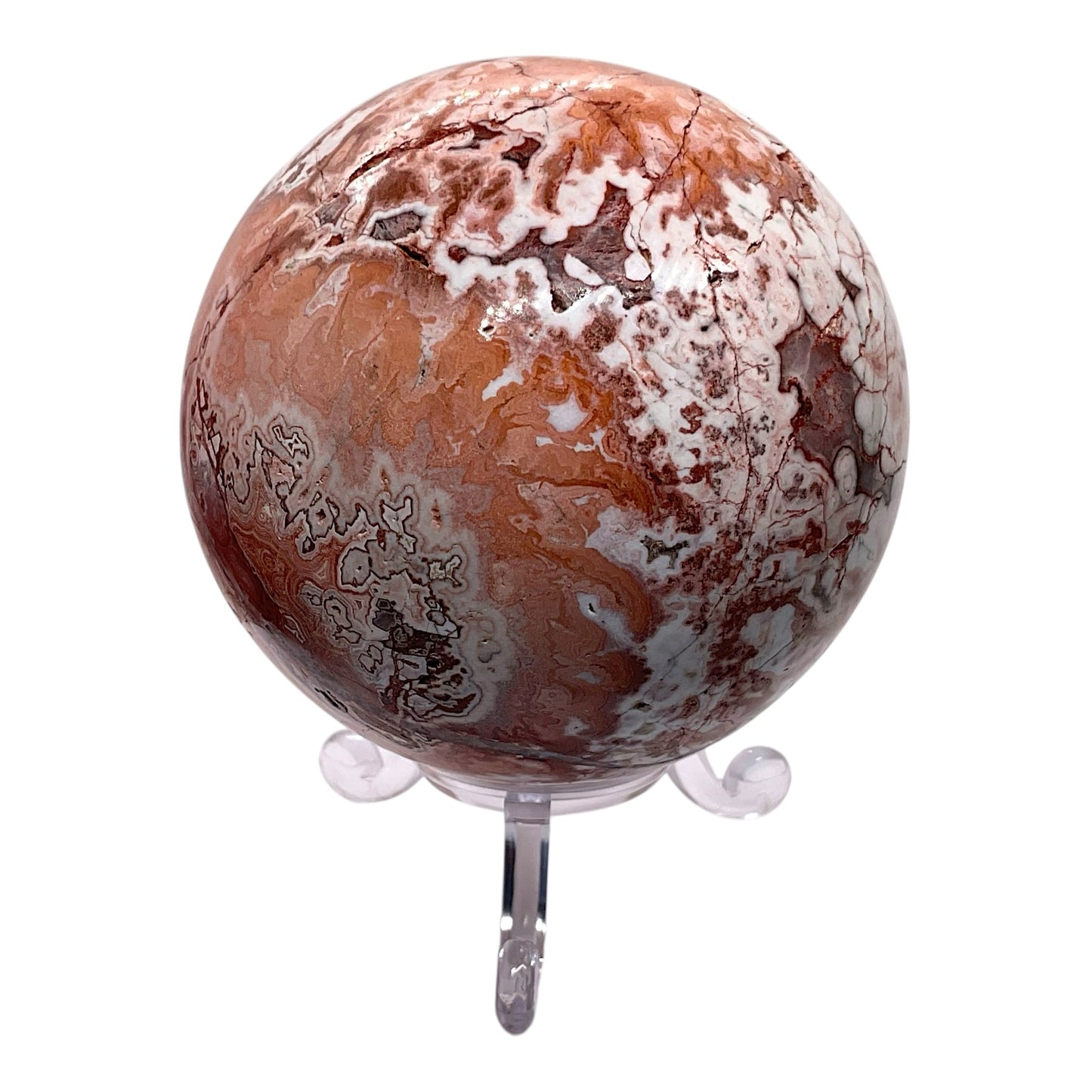 Ozeanjaspis Kugel mit Ständer | 7 cm | 490 gr. | TOP 1A-Qualität I Heilstein I Der Kreativstein | Unikat-Masterpiece 1655 I Madagaskar