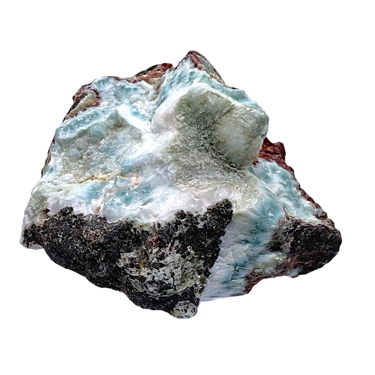 Larimar Rohstein I prächtig, echt und sehr selten I Unikat-Masterpiece 1560  I 50x40x35 mm  I 88 gr. I Dominikanische Republik