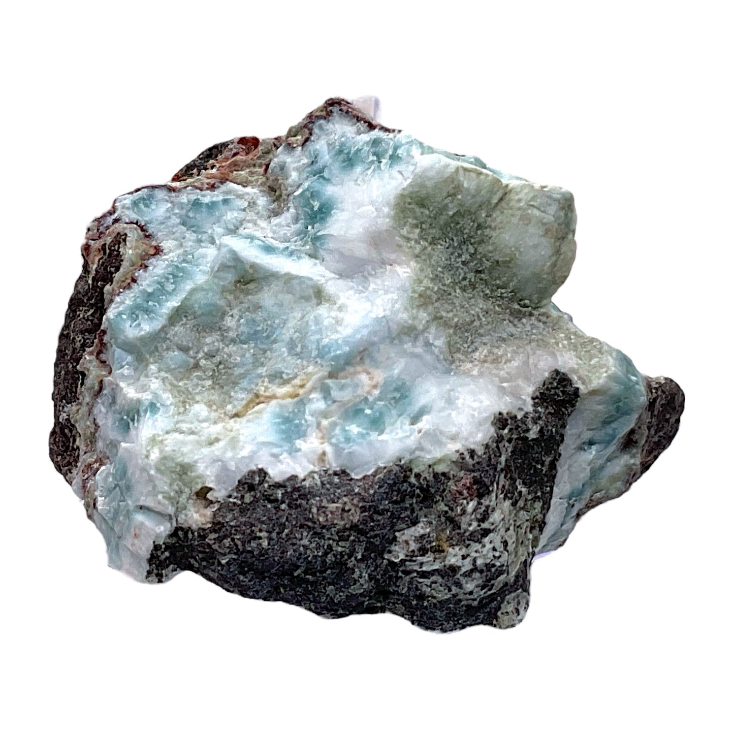 Larimar Rohstein I prächtig, echt und sehr selten I Unikat-Masterpiece 1560  I 50x40x35 mm  I 88 gr. I Dominikanische Republik