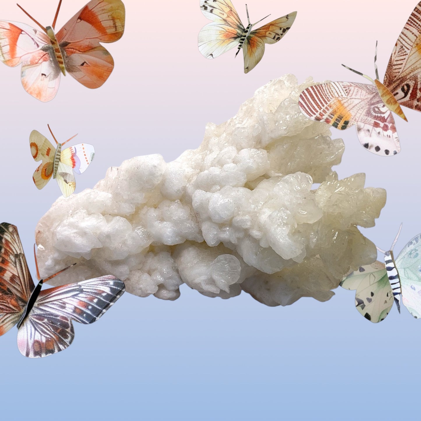 Aragonit weiß Kristall I Stufe I 481gr. I 11x11x8cm I Sammlerstück I Unikat-Masterpiece 1656 I Mexiko-Durango