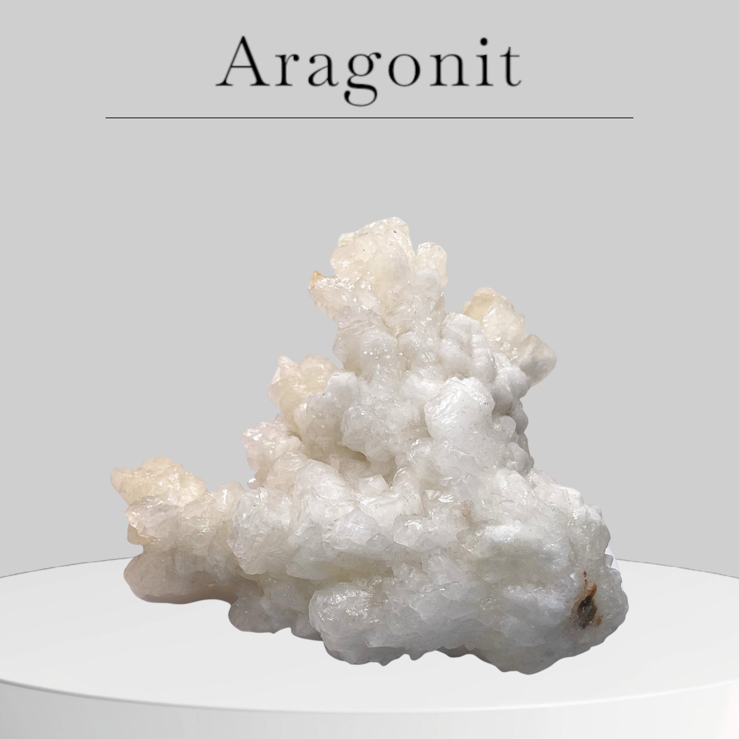 Aragonit weiß Kristall I Stufe I 481gr. I 11x11x8cm I Sammlerstück I Unikat-Masterpiece 1656 I Mexiko-Durango