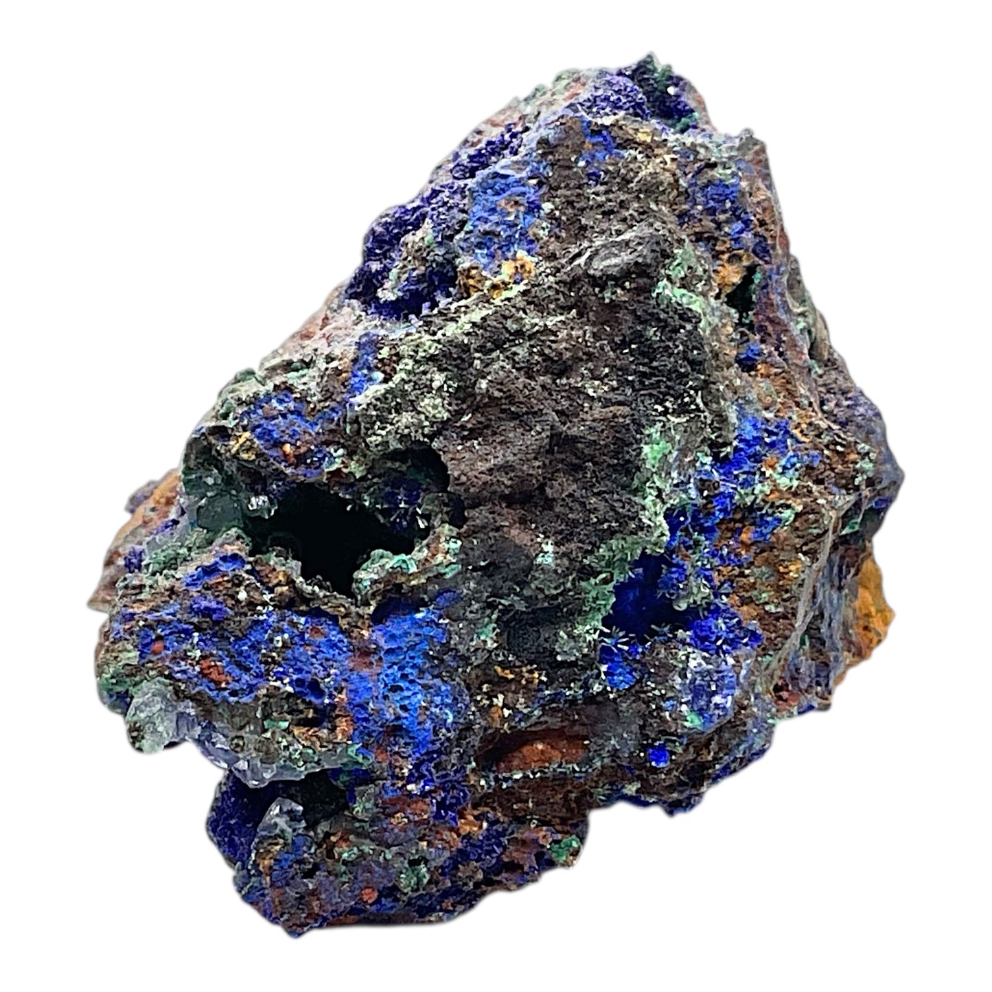 Prächtiger Azurit-Malachit Rohstein | 145 Gramm I 50x50x50mm I  I Lieferung incl. Acrylständer I Marokko I Unikat-Masterpiece 1509