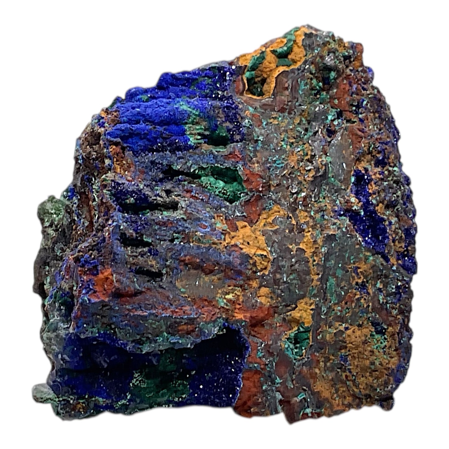 Prächtiger Azurit-Malachit Rohstein | 145 Gramm I 50x50x50mm I  I Lieferung incl. Acrylständer I Marokko I Unikat-Masterpiece 1509