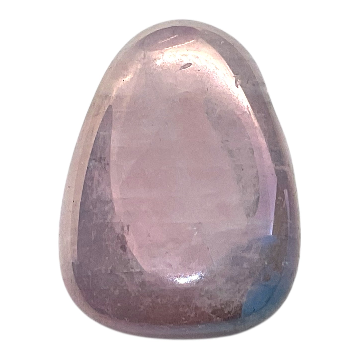 Edelstein Anhänger aus echtem Angel Aura Rosenquarz | Tropfenanhänger | Stein der Liebe | Aura Veredelung I mit 80 cm Wildlederband und Geschenkbox I Brasilien