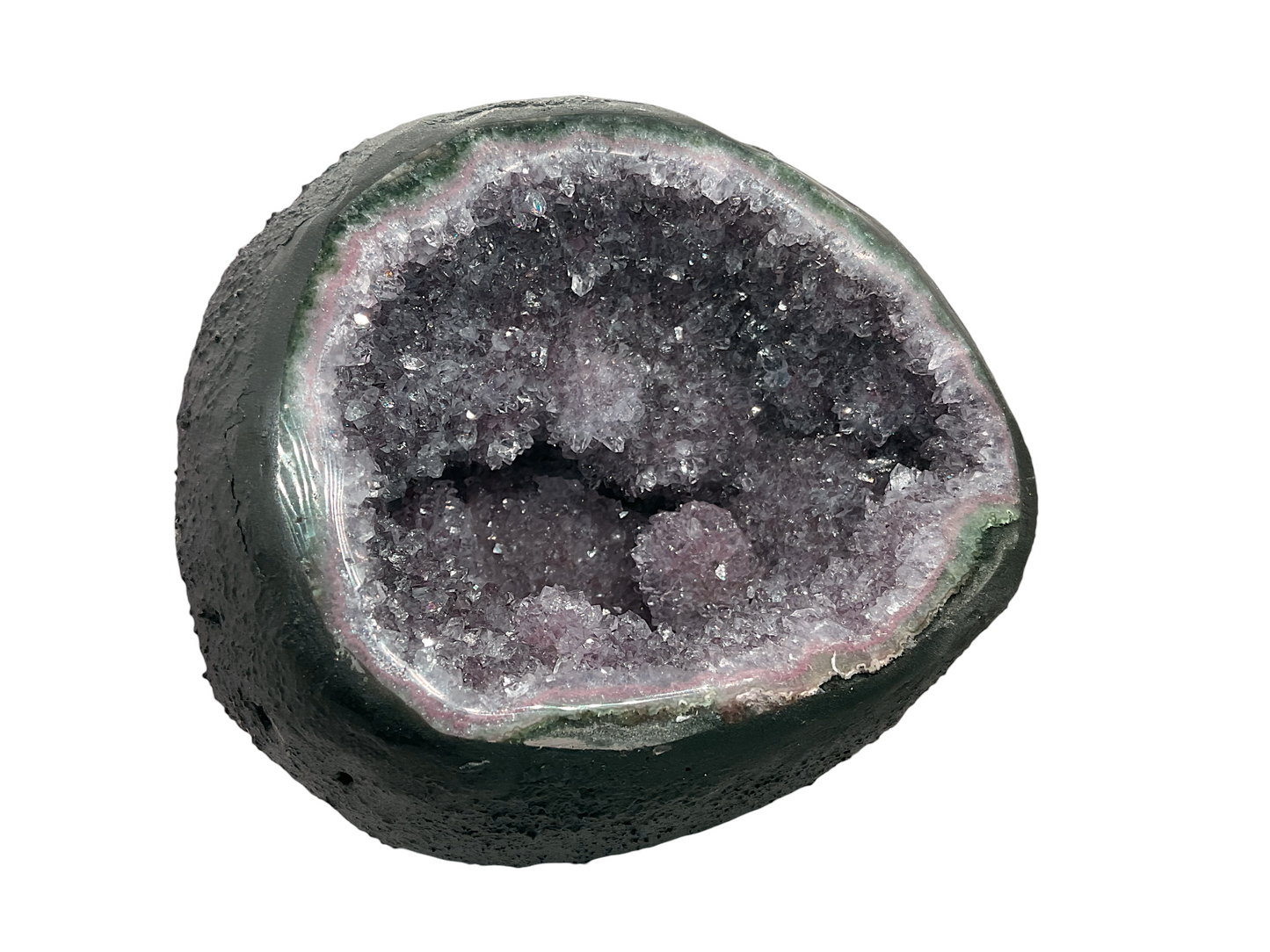 Amethyst Druse Minidruse mit phantastischen Kristallen I 1,85 KG I 13x13x12 cm I Blickfang I Unikat-Masterpiece 1628 I Brasilien