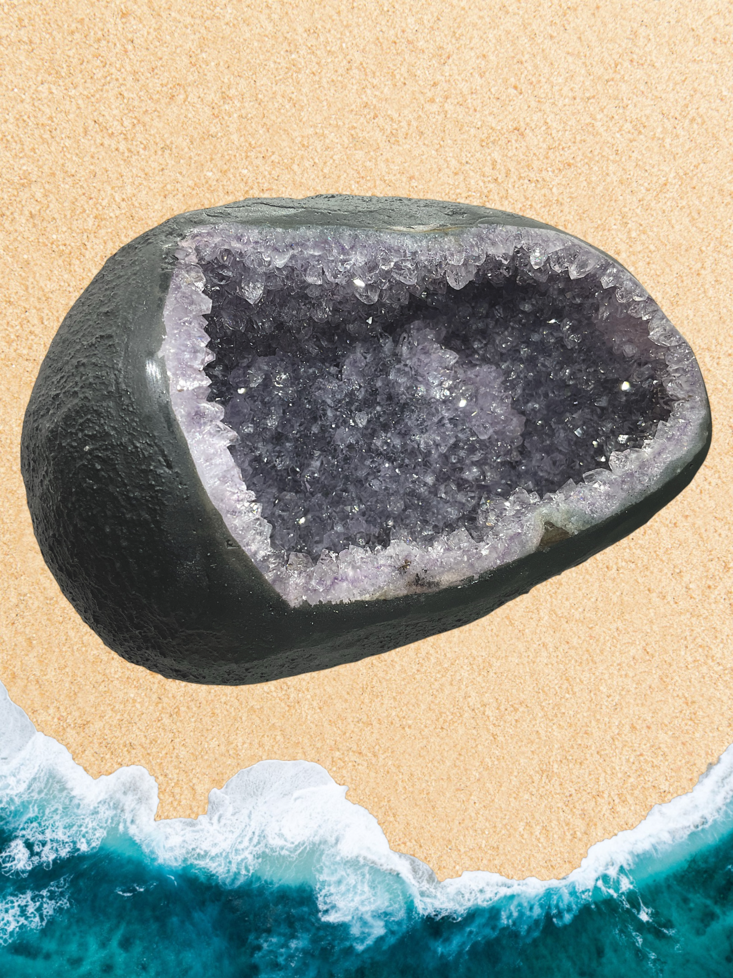 Amethyst Druse I 1,948 KG I 16x12x11 cm I Blickfang I Highlight für jeden Raum I Unikat-Masterpiece 1479 I Brasilien