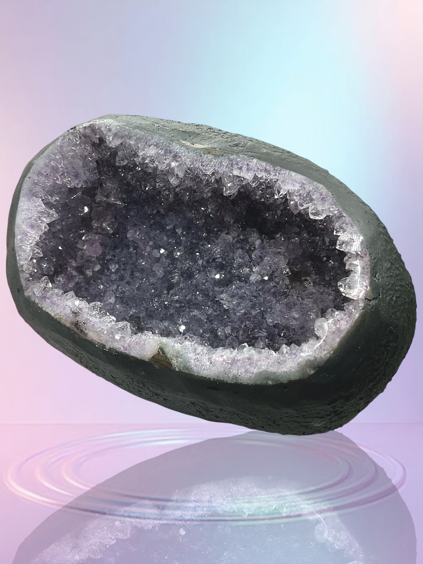 Amethyst Druse I 1,948 KG I 16x12x11 cm I Blickfang I Highlight für jeden Raum I Unikat-Masterpiece 1479 I Brasilien