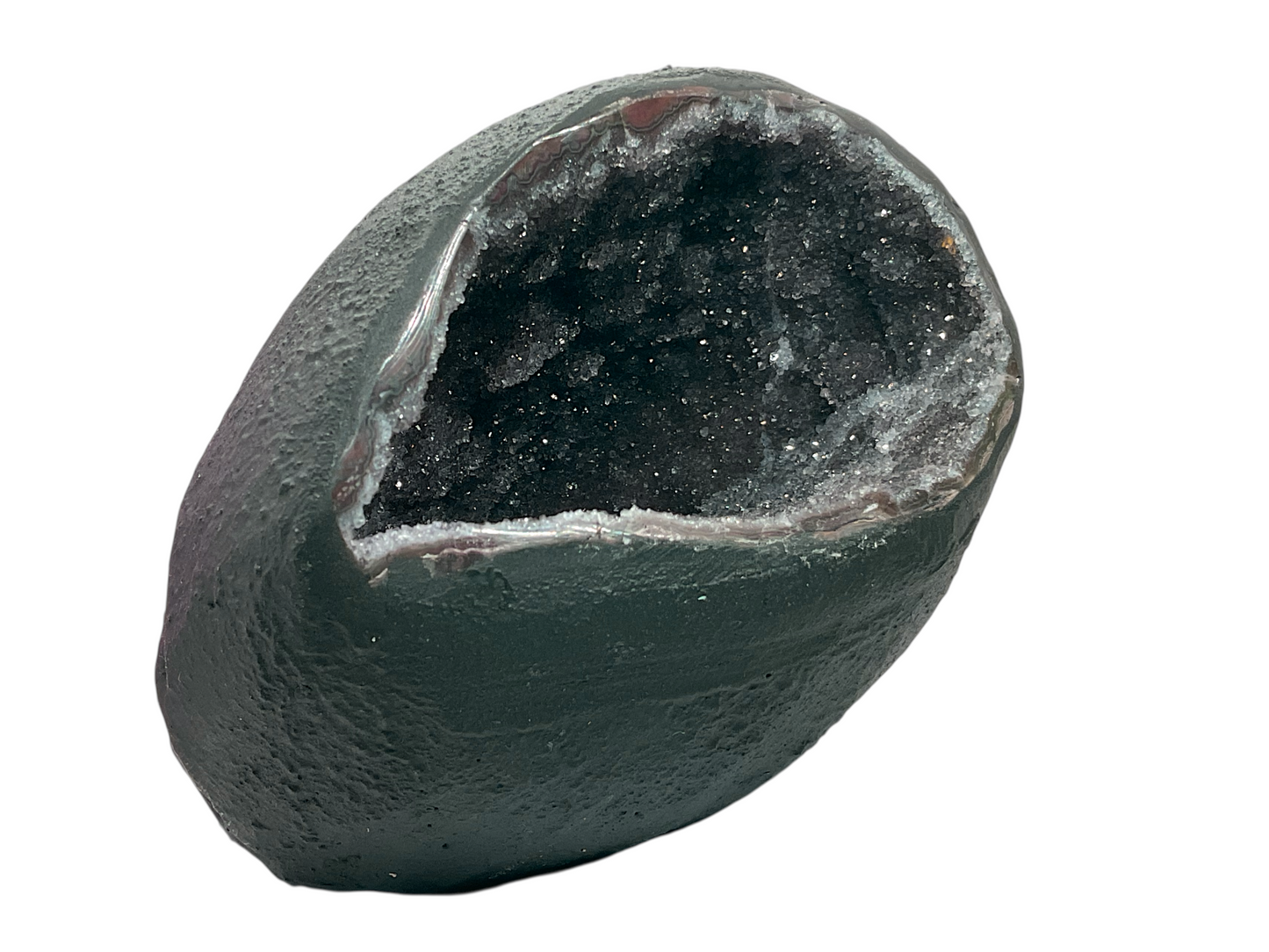 Amethyst Druse Minidruse mit phantastischen Kristallen I 0,83 KG I 11x9x8 cm I Blickfang I Unikat-Masterpiece 1622 I Brasilien