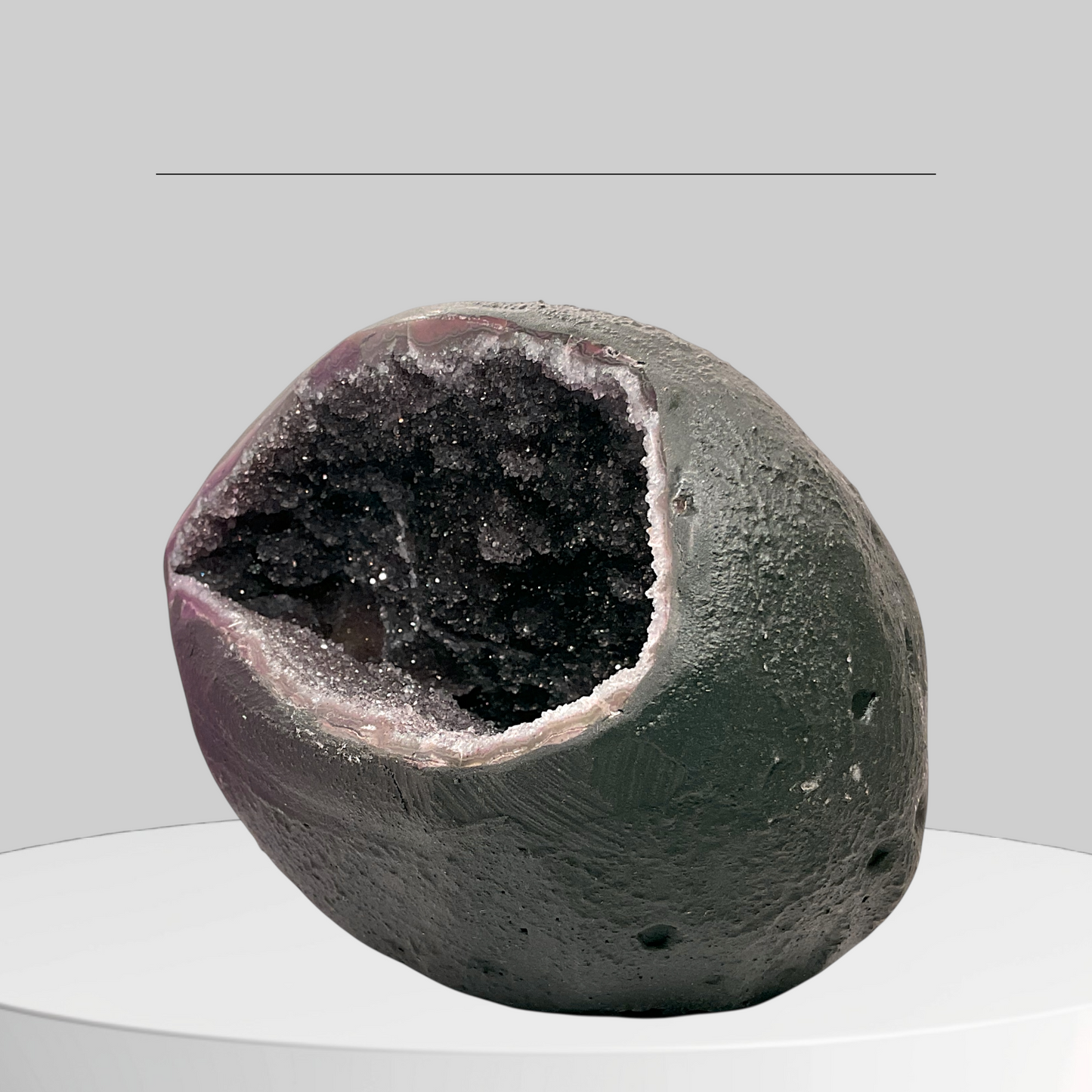 Amethyst Druse Minidruse mit phantastischen Kristallen I 0,83 KG I 11x9x8 cm I Blickfang I Unikat-Masterpiece 1622 I Brasilien