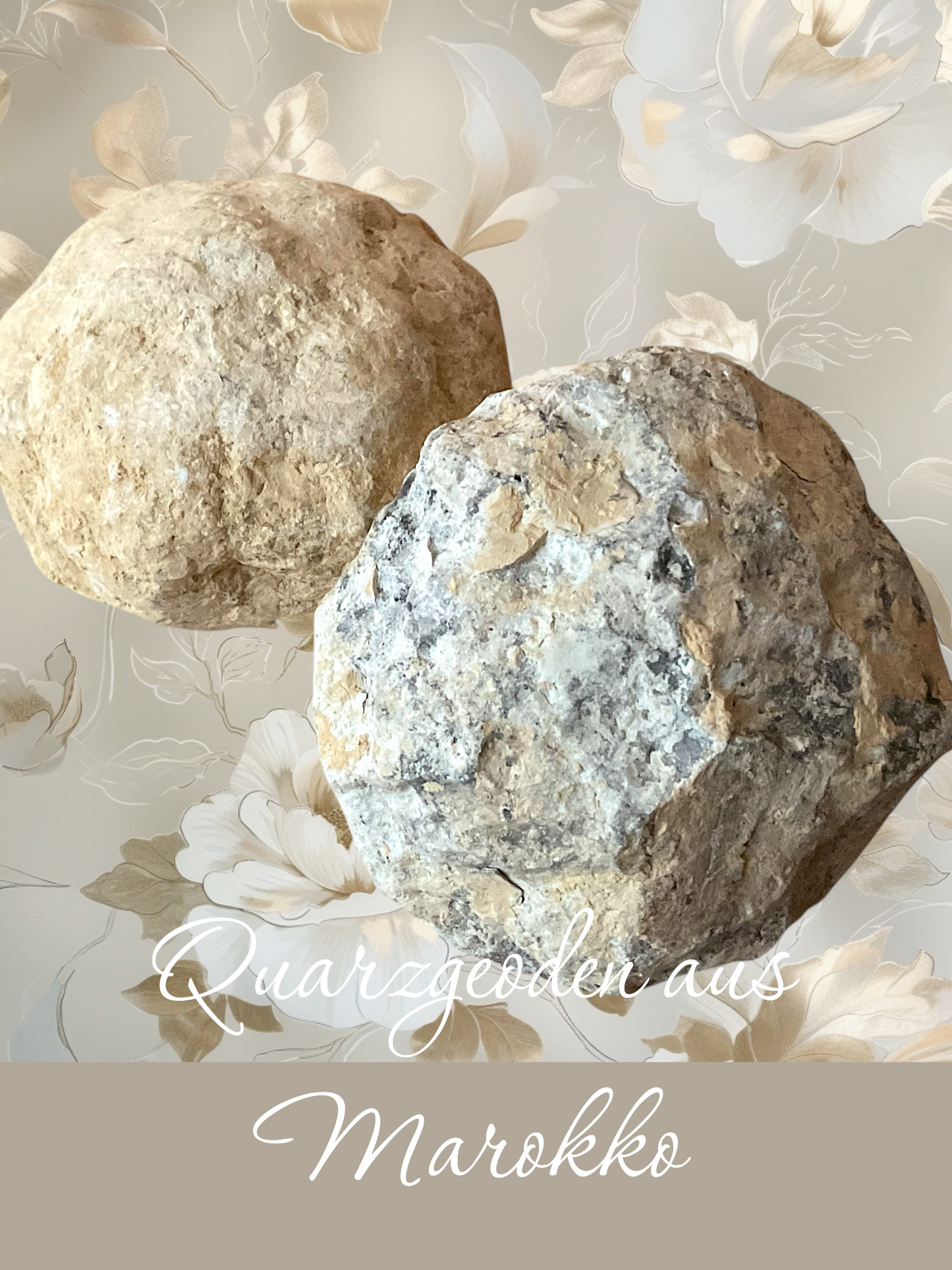 Geoden Set in Orangengröße I 2 sehr große Geoden I je 8-9 cm und gesamt 800-1000 Gramm zum selber aufbrechen - mit Anleitung und Erklärung