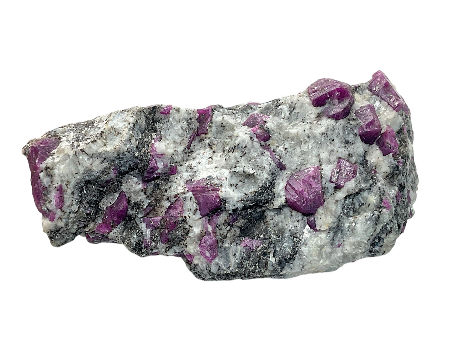 Rubin Rohstein in Granit I 582gr. I 13x9x6cm I Sammlerstück I Unikat-Masterpiece 1659 I Indien