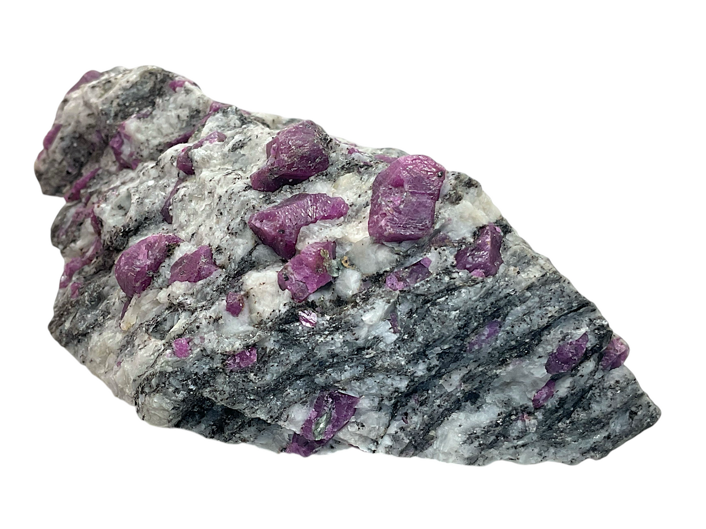 Rubin Rohstein in Granit I 582gr. I 13x9x6cm I Sammlerstück I Unikat-Masterpiece 1659 I Indien