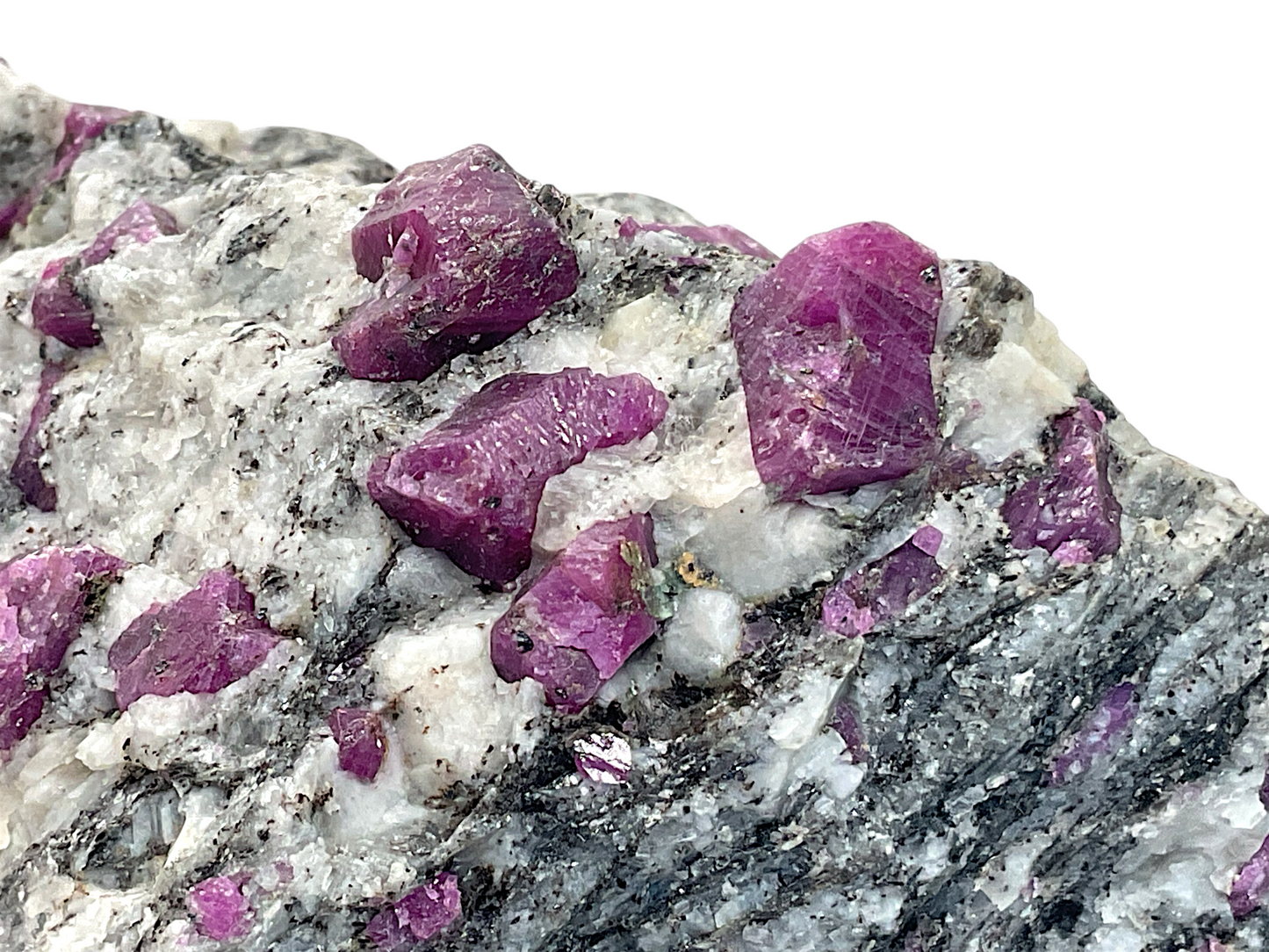 Rubin Rohstein in Granit I 582gr. I 13x9x6cm I Sammlerstück I Unikat-Masterpiece 1659 I Indien