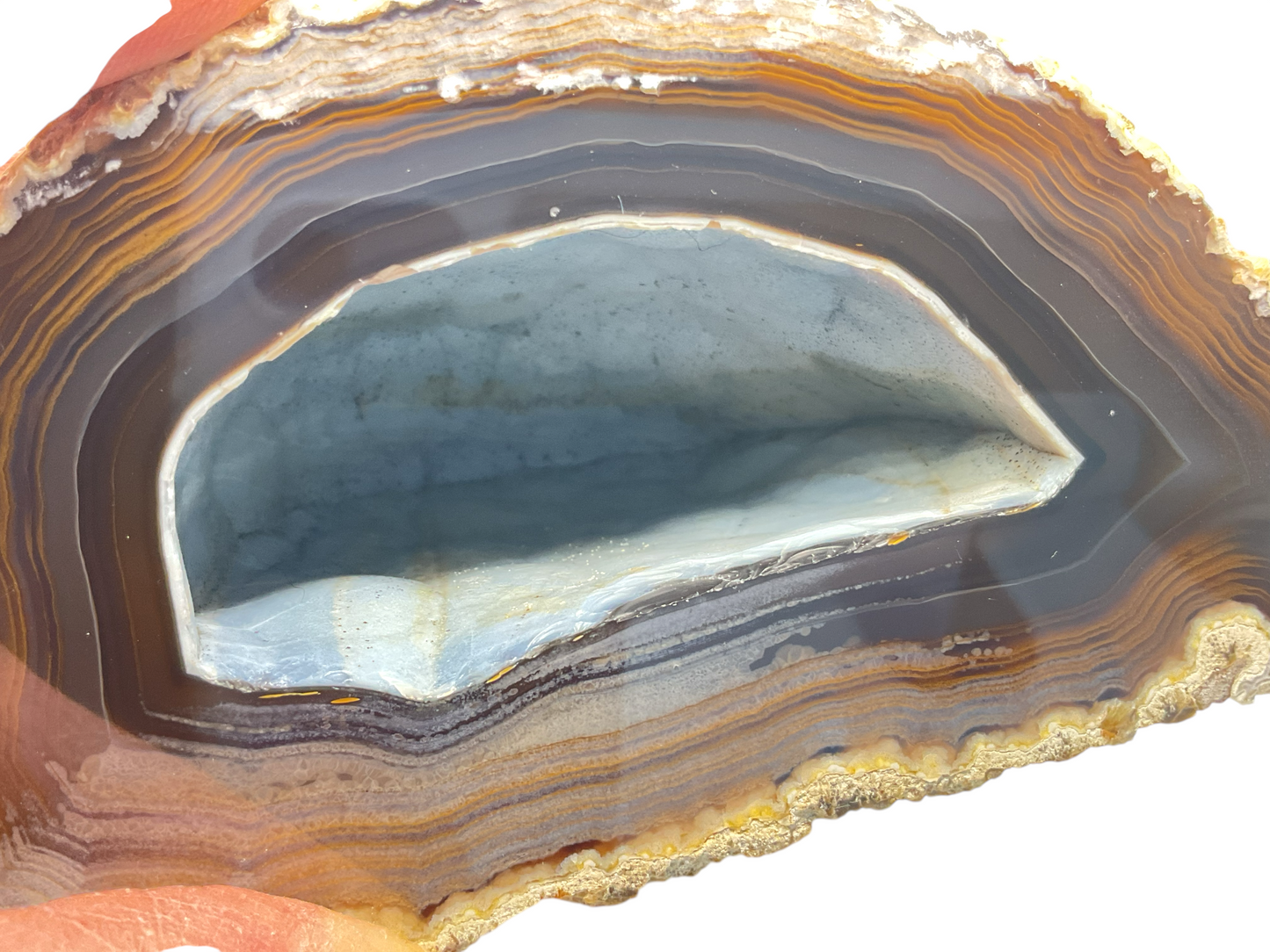 Achat Druse I polierte Vorderseite I 1070gr. I 13x9x7cm I Sammlerstück I Unikat-Masterpiece 1660 I Brasilien