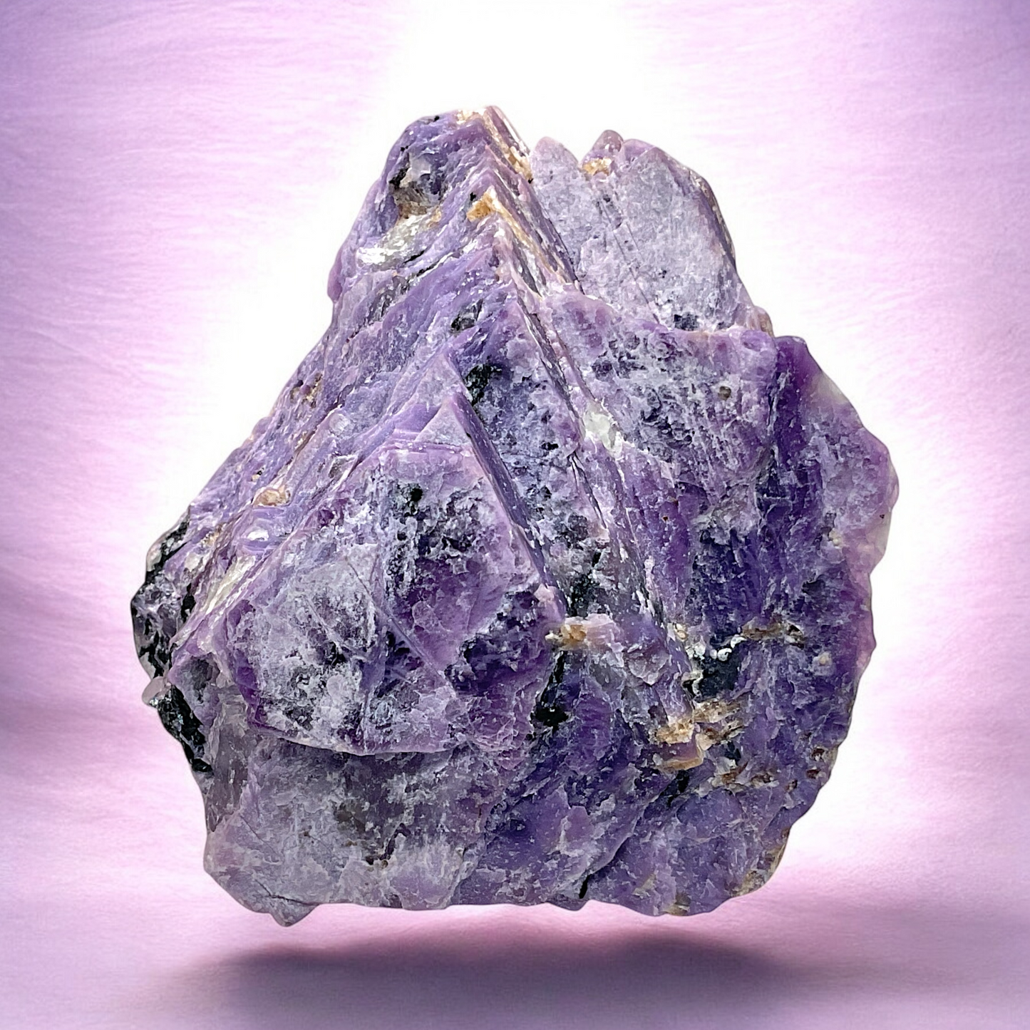 Charoit mit Tinaksit I Edelstein I Sammlerstück I 202 gr. I 6x4x7cm I Unikat-Masterpiece 1662 I Russland-Jakutien