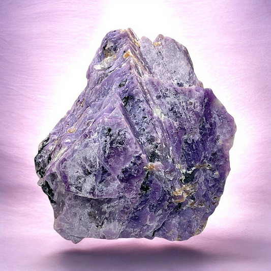 Charoit mit Tinaksit I Edelstein I Sammlerstück I 202 gr. I 6x4x7cm I Unikat-Masterpiece 1662 I Russland-Jakutien