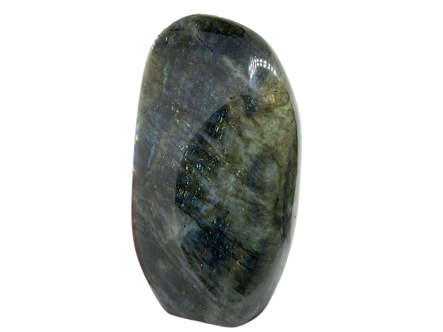 XXL Labradorit Freeform I 9x5x15cm I 1412gr. I Unikat-Masterpiece 1638 I hochglanzpoliert I Sammlerstück I Top 1A-Qualität I Madagaskar