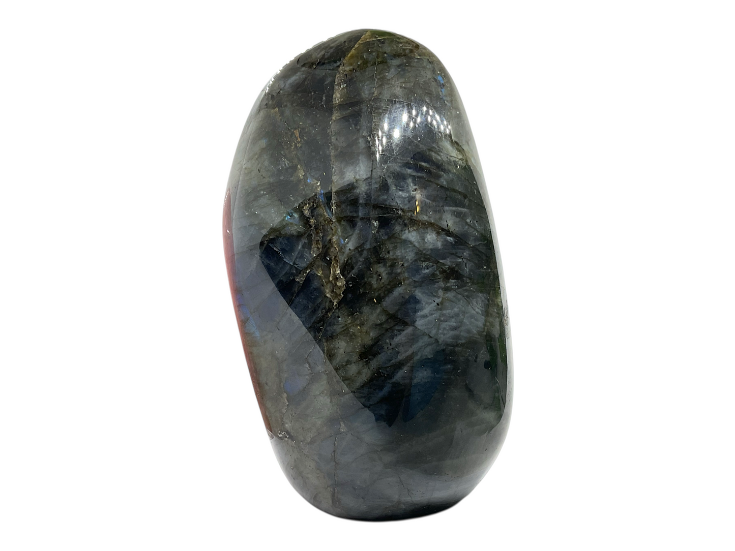 XXL Labradorit Freeform I 9x5x15cm I 1412gr. I Unikat-Masterpiece 1638 I hochglanzpoliert I Sammlerstück I Top 1A-Qualität I Madagaskar