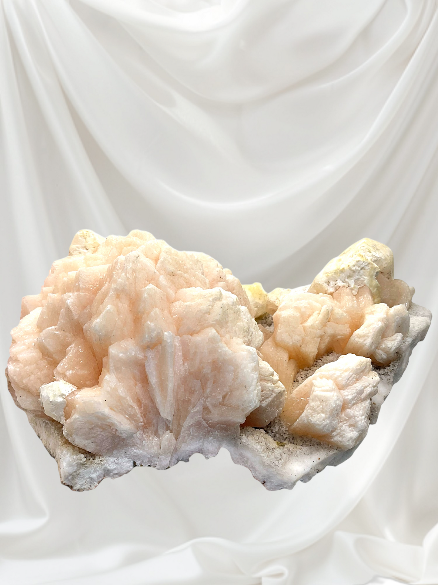 Stilbit Kristall I Edelstein I 612 gr. I 15x9x7cm I Unikat-Masterpiece 1661 I Sammlerstück I Indien-Poonah