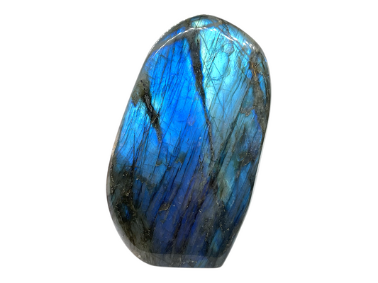 Labradorit Freeform I 8x4x13cm I 787gr. I Unikat-Masterpiece 1522 I Sammlerstück I hochglanzpoliert I TOP 1-A Qualität I Madagaskar