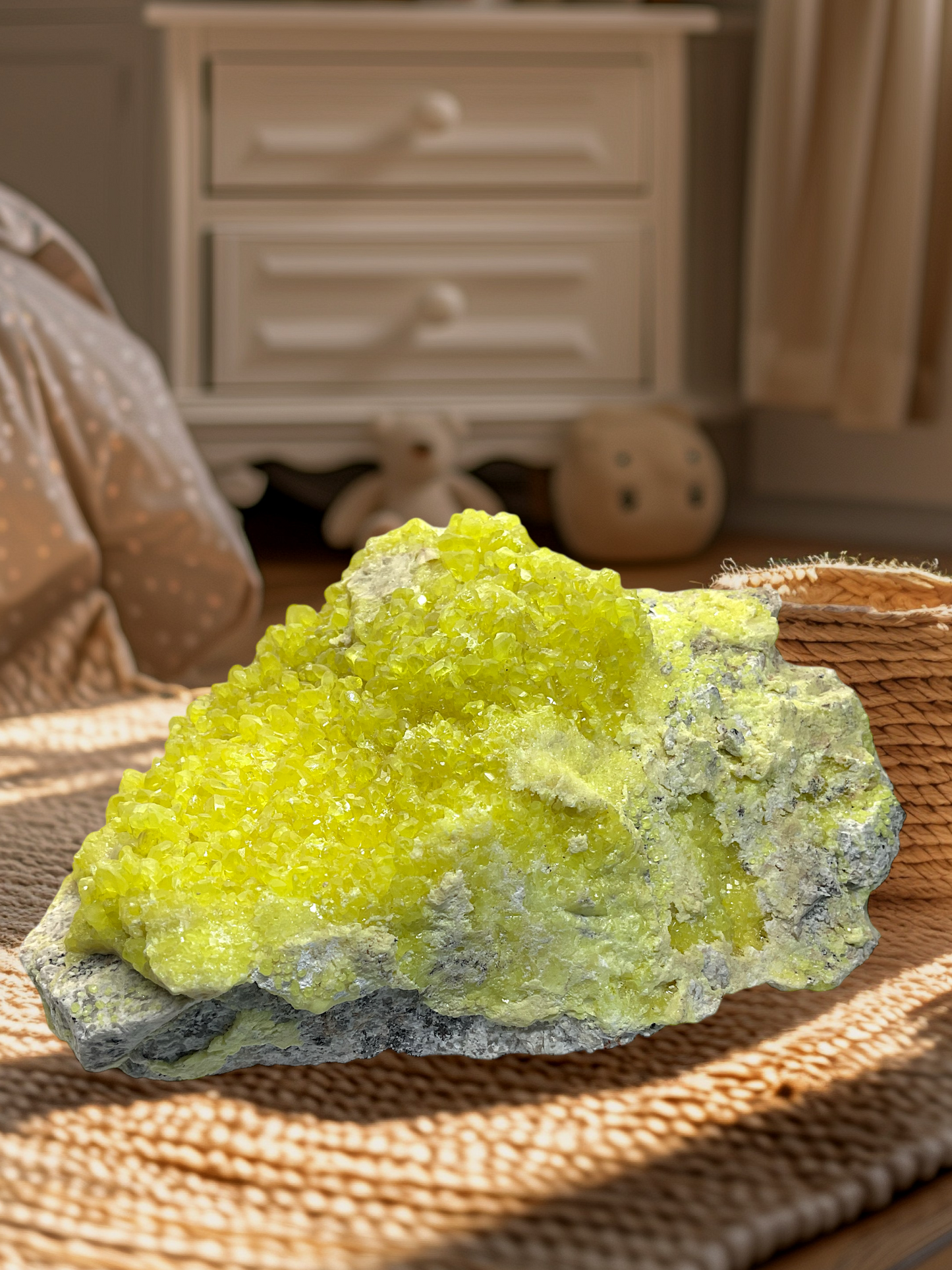 Schwefel Kristall I 840gr. I 15x10x7cm I Sammlerstück I Unikat-Masterpiece 1663 I Italien-Sizilien, Ätna