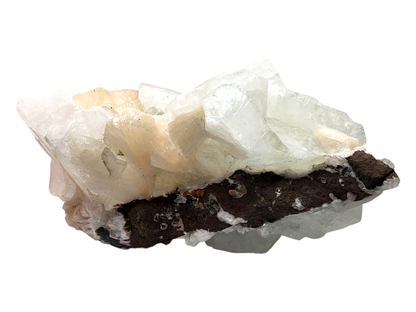 Apophyllit-Stilbit Kristall I 529gr. I 11x7x7cm I Sammlerstück I Unikat-Masterpiece Nr. 1665 I Indien