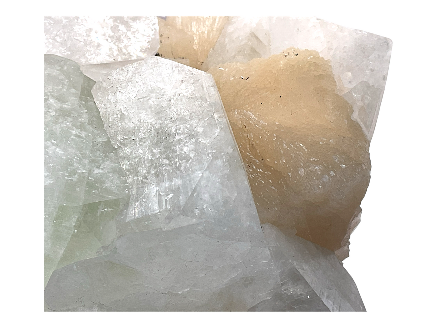 Apophyllit-Stilbit Kristall I 529gr. I 11x7x7cm I Sammlerstück I Unikat-Masterpiece Nr. 1665 I Indien