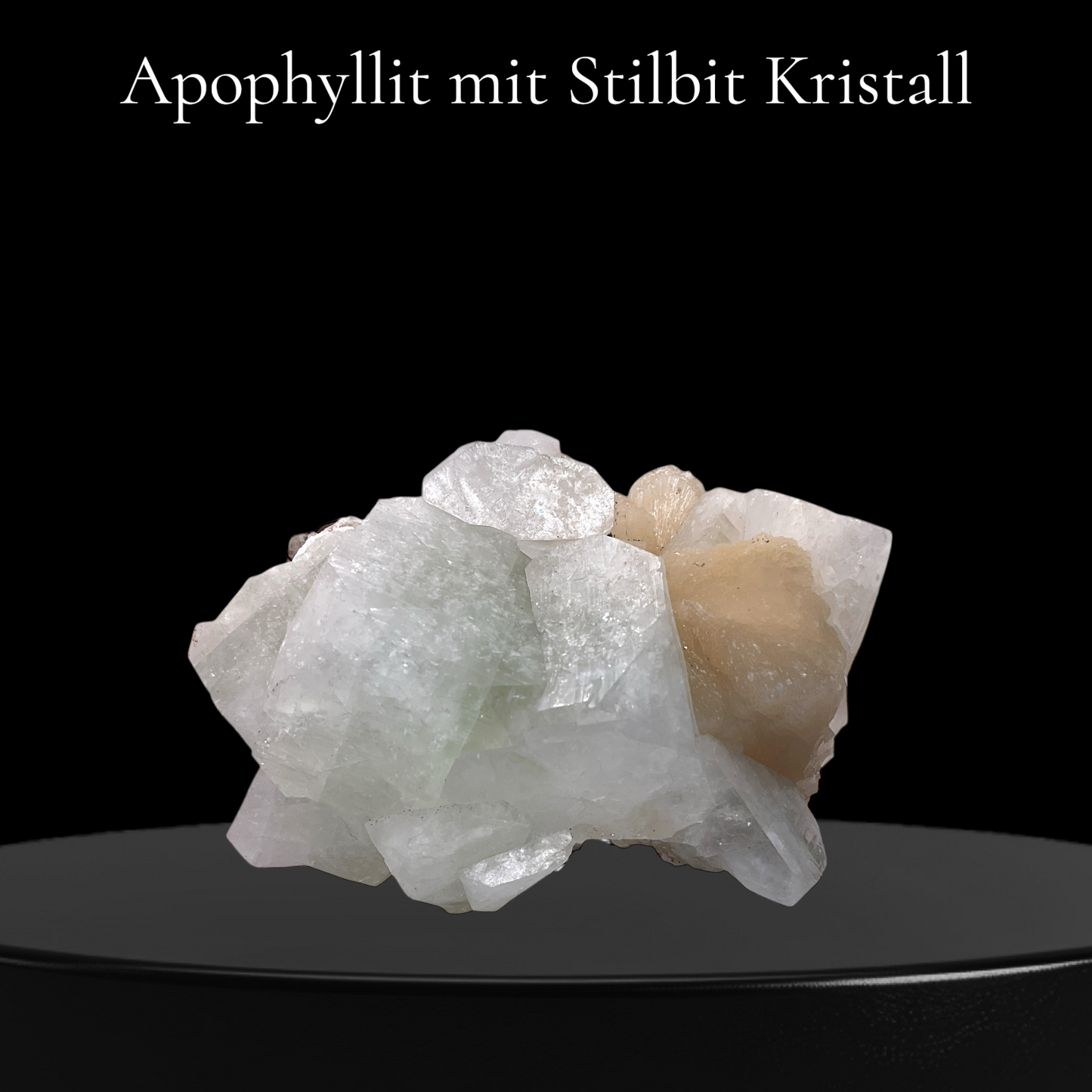 Apophyllit-Stilbit Kristall I 529gr. I 11x7x7cm I Sammlerstück I Unikat-Masterpiece Nr. 1665 I Indien