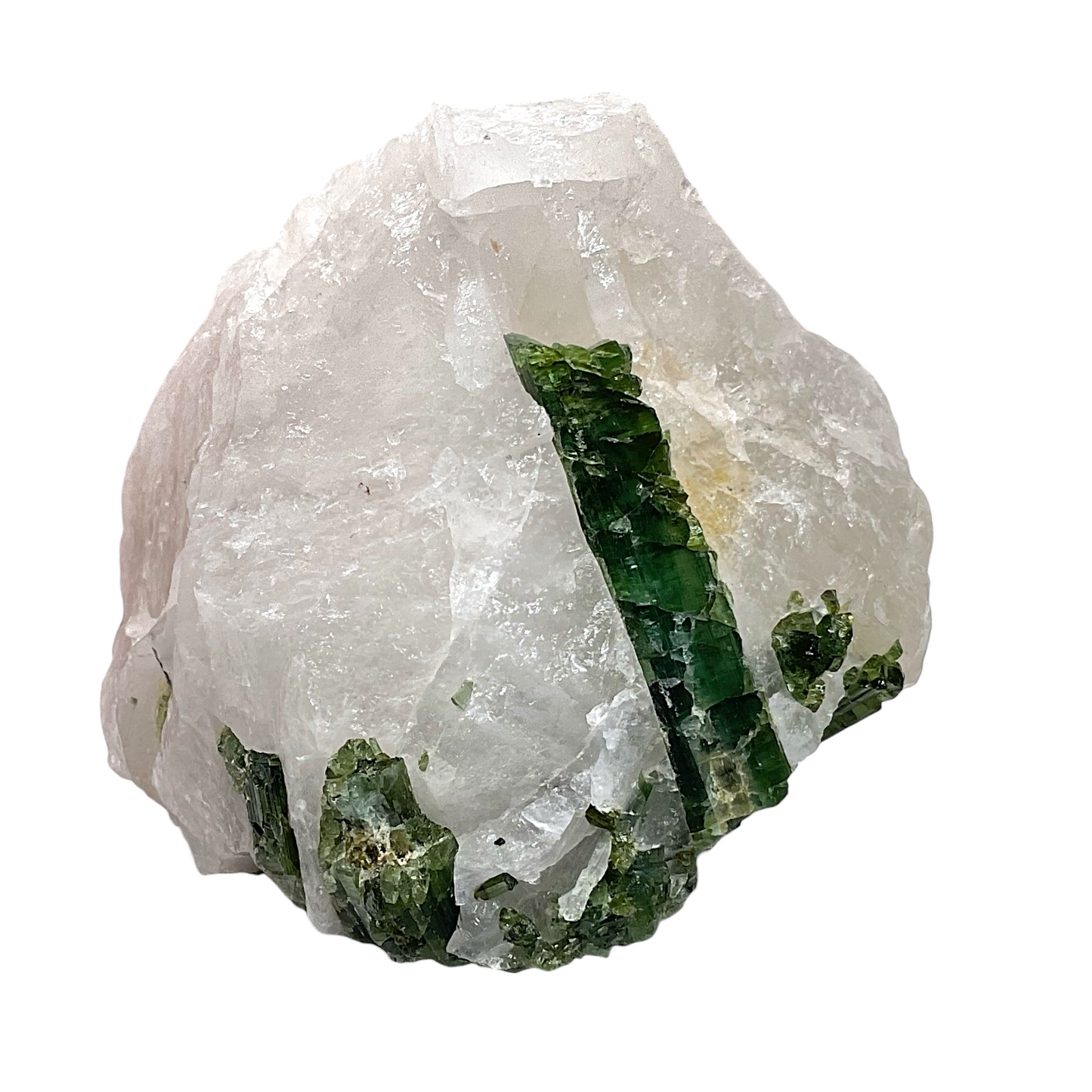 Turmalin grün Kristall I Edelstein I 532gr. I 10x9x7cm I Sammlerstück I Unikat-Masterpiece Nr. 1666 I Brasilien (Minas Gerais)