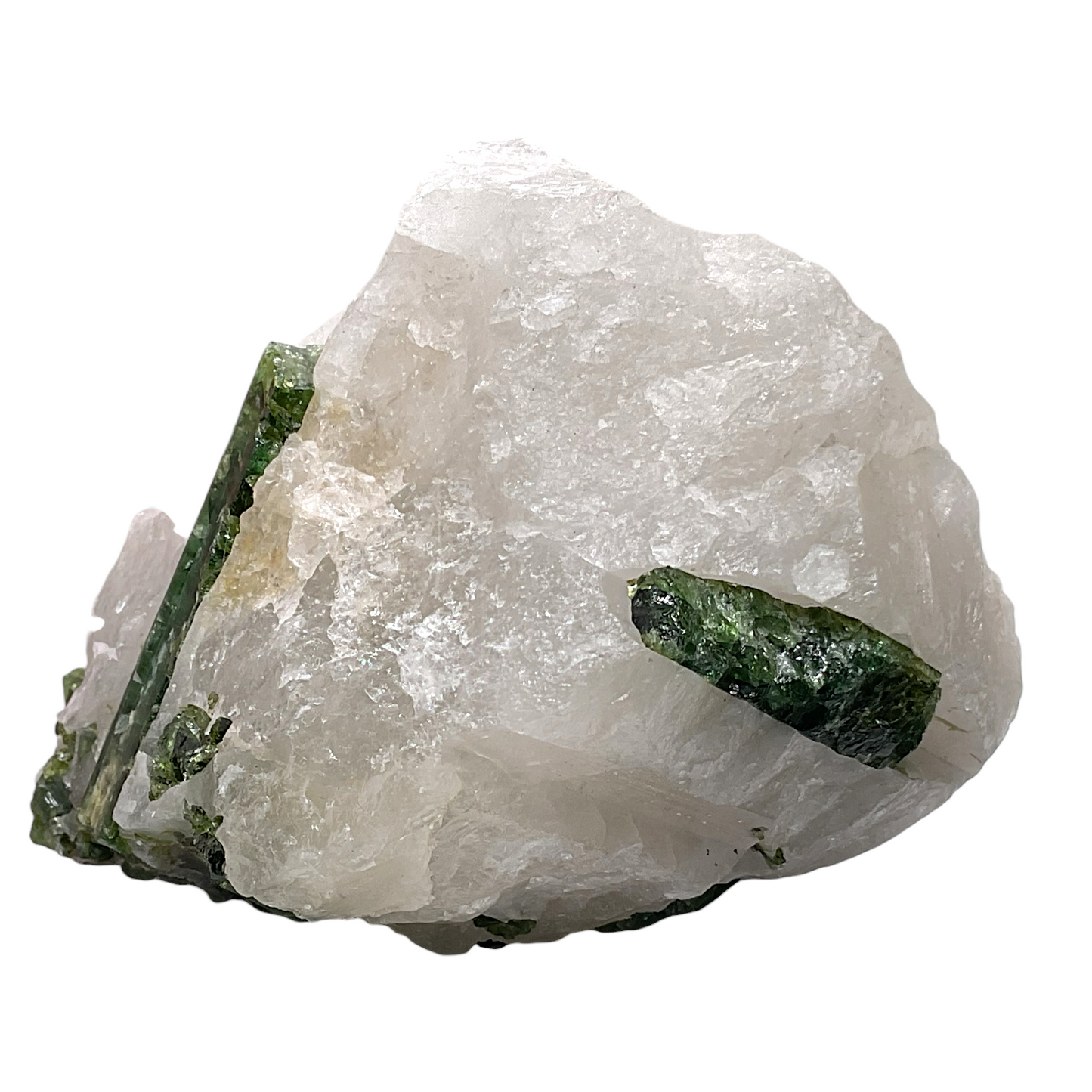 Turmalin grün Kristall I Edelstein I 532gr. I 10x9x7cm I Sammlerstück I Unikat-Masterpiece Nr. 1666 I Brasilien (Minas Gerais)