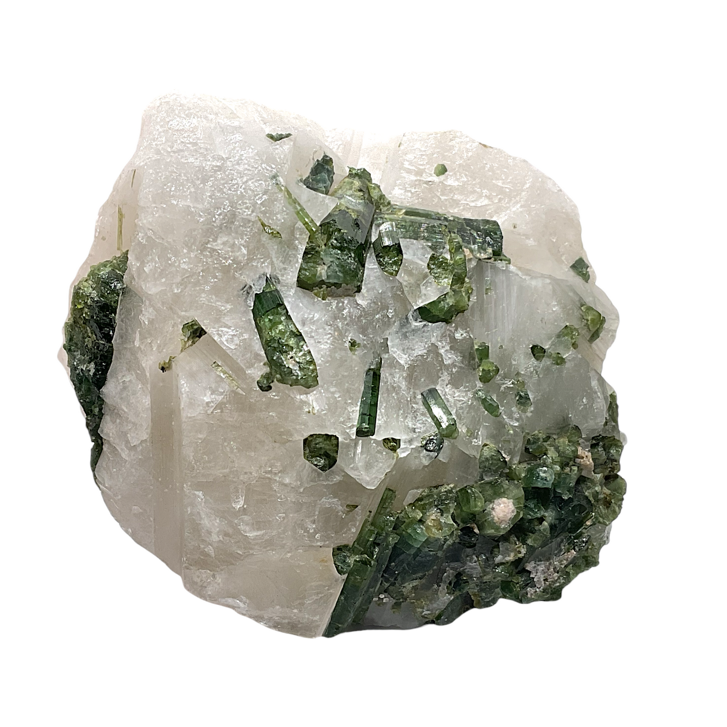 Turmalin grün Kristall I Edelstein I 532gr. I 10x9x7cm I Sammlerstück I Unikat-Masterpiece Nr. 1666 I Brasilien (Minas Gerais)