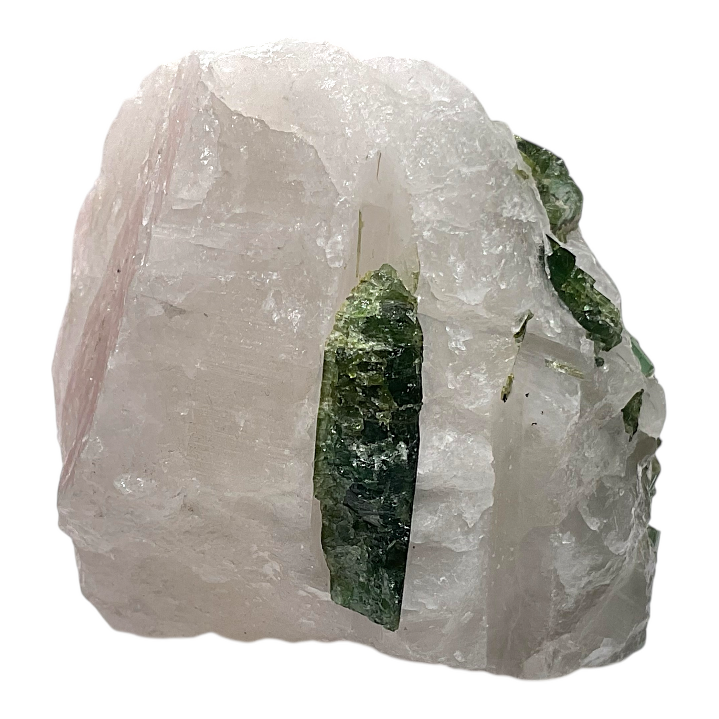 Turmalin grün Kristall I Edelstein I 532gr. I 10x9x7cm I Sammlerstück I Unikat-Masterpiece Nr. 1666 I Brasilien (Minas Gerais)