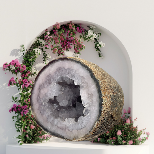 Achat Druse I polierte Vorderseite I 298gr. I 8x6x5cm I Sammlerstück I Unikat-Masterpiece 1660 I Brasilien