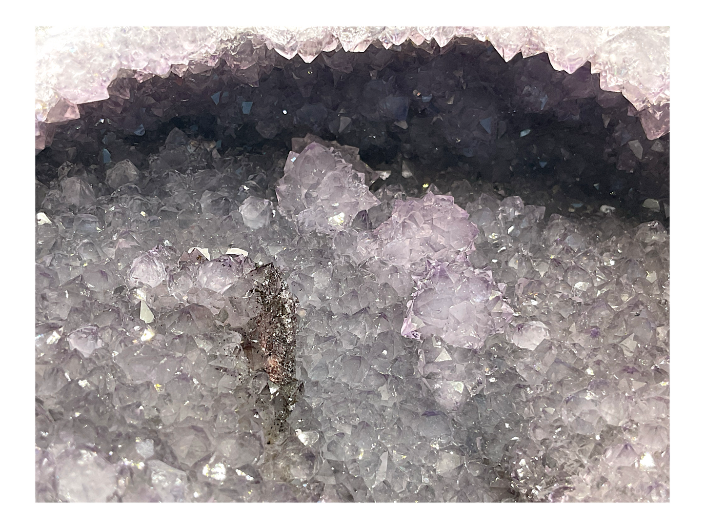 Amethyst Druse Minidruse mit phantastischen Kristallen I 1,38 KG I 14x12x10 cm I Blickfang I Unikat-Masterpiece 1619 I Sammlerstück I Brasilien