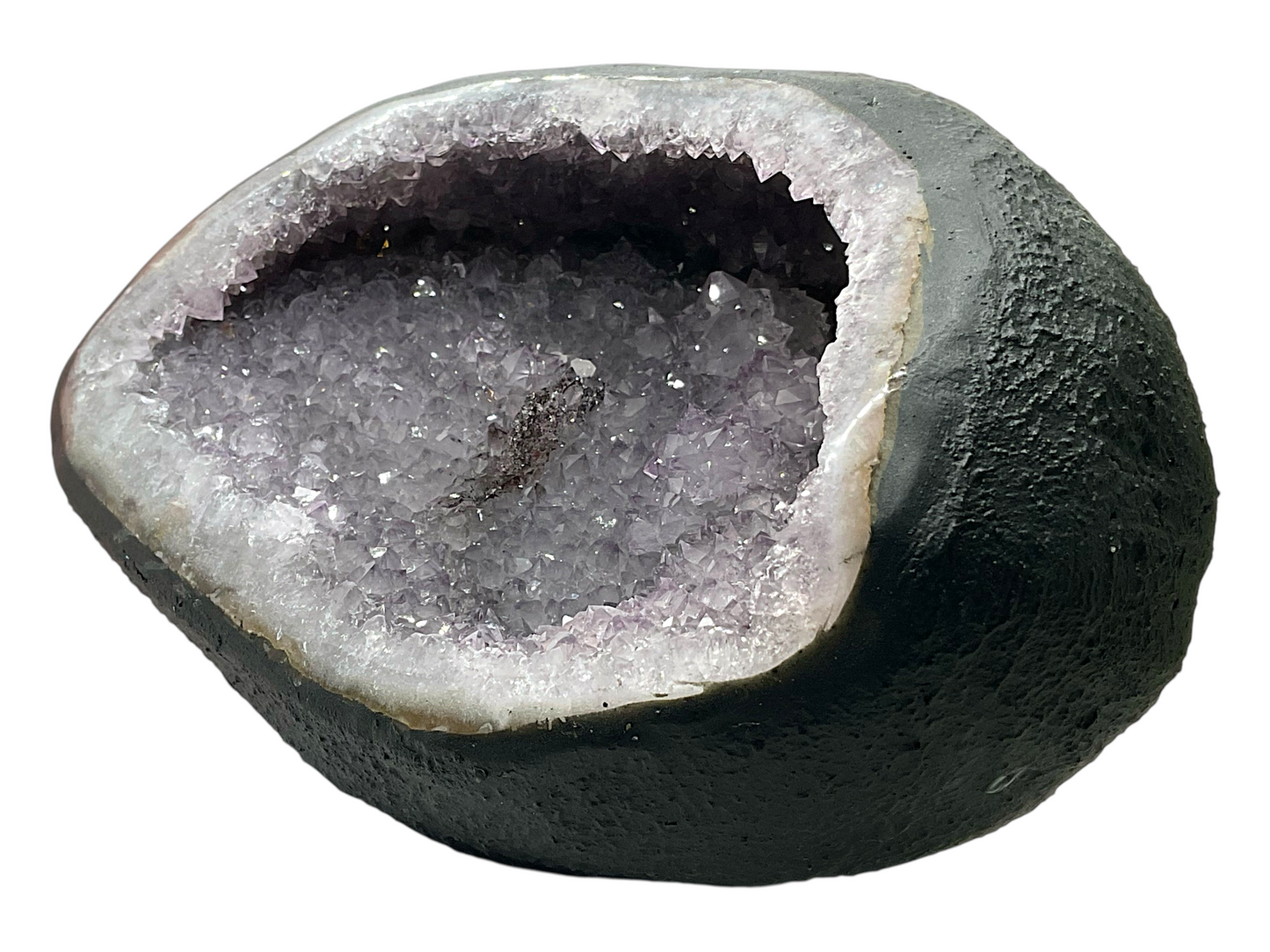 Amethyst Druse Minidruse mit phantastischen Kristallen I 1,38 KG I 14x12x10 cm I Blickfang I Unikat-Masterpiece 1619 I Sammlerstück I Brasilien