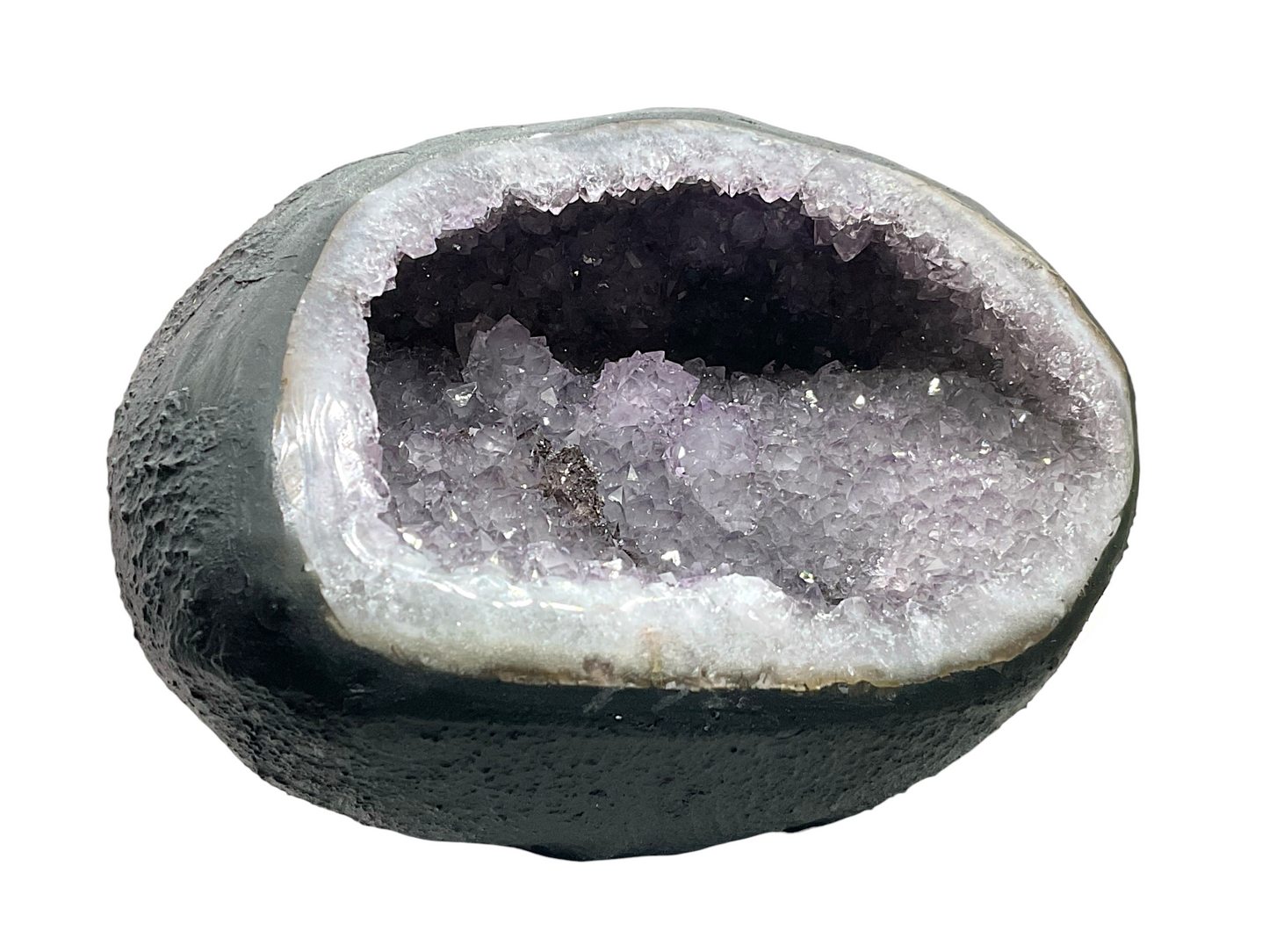 Amethyst Druse Minidruse mit phantastischen Kristallen I 1,38 KG I 14x12x10 cm I Blickfang I Unikat-Masterpiece 1619 I Sammlerstück I Brasilien