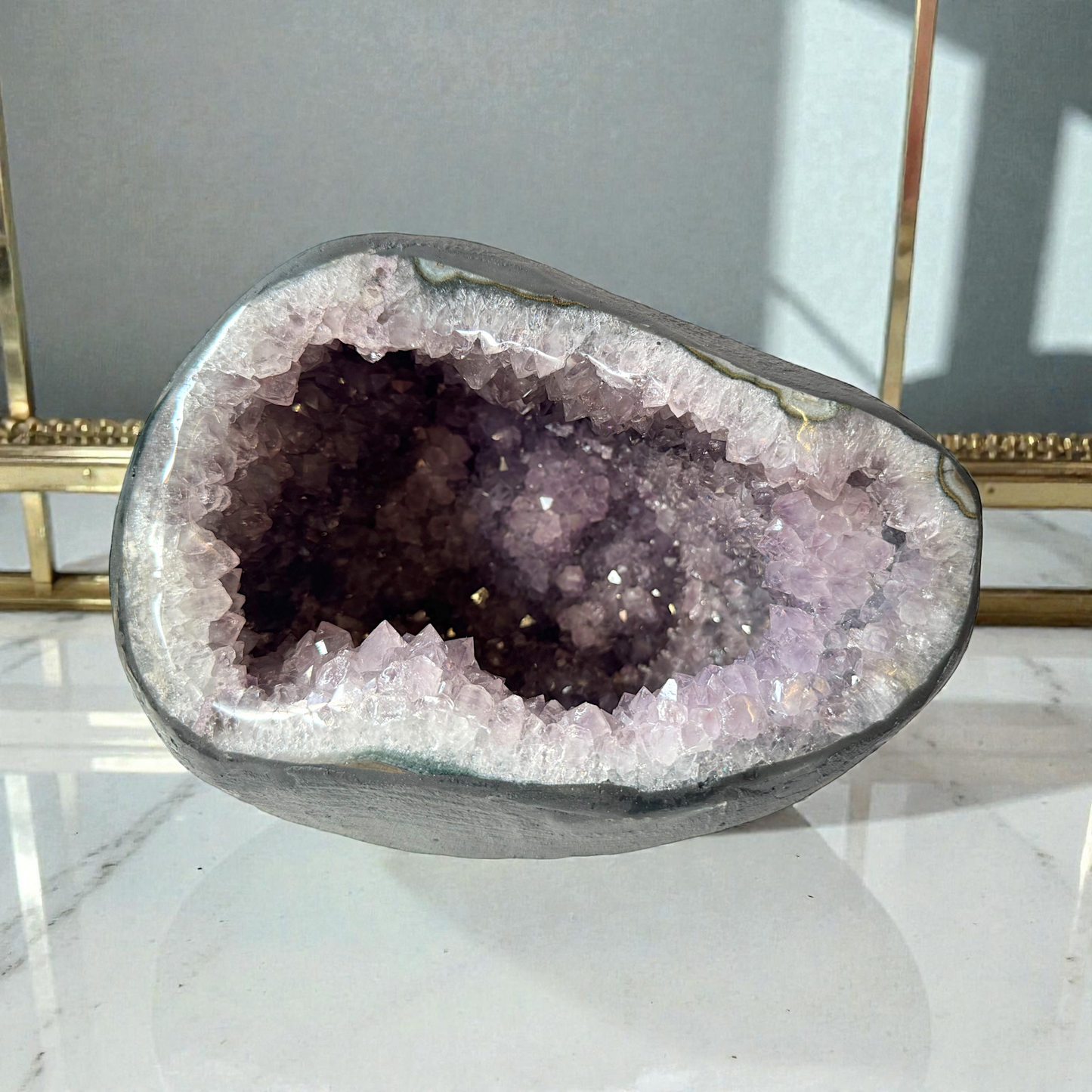 Amethyst Druse mit phantastischen Kristallen I 4,80 KG I 20x18x16 cm I Unikat-Masterpiece 1475 I Sammlerstück I Brasilien