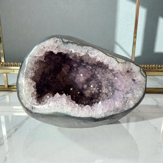 Amethyst Druse mit phantastischen Kristallen I 4,80 KG I 20x18x16 cm I Unikat-Masterpiece 1475 I Sammlerstück I Brasilien