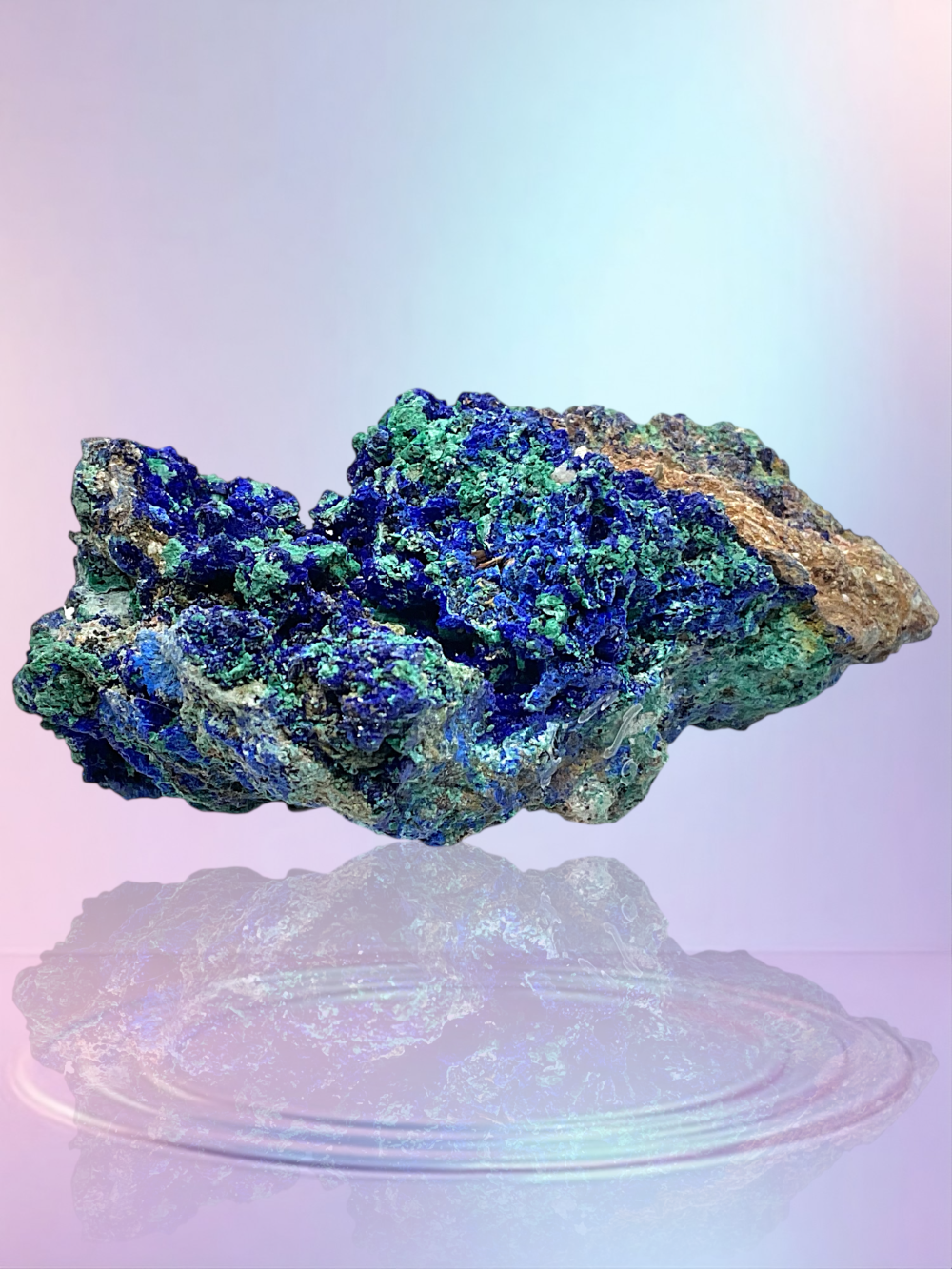 Azurit-Malachit Rohstein I Edelstein I 90x50x40mm I 99 gr. I Unikat-Masterpiece 1451 I Sammlerstück I Griechenland-Laurion