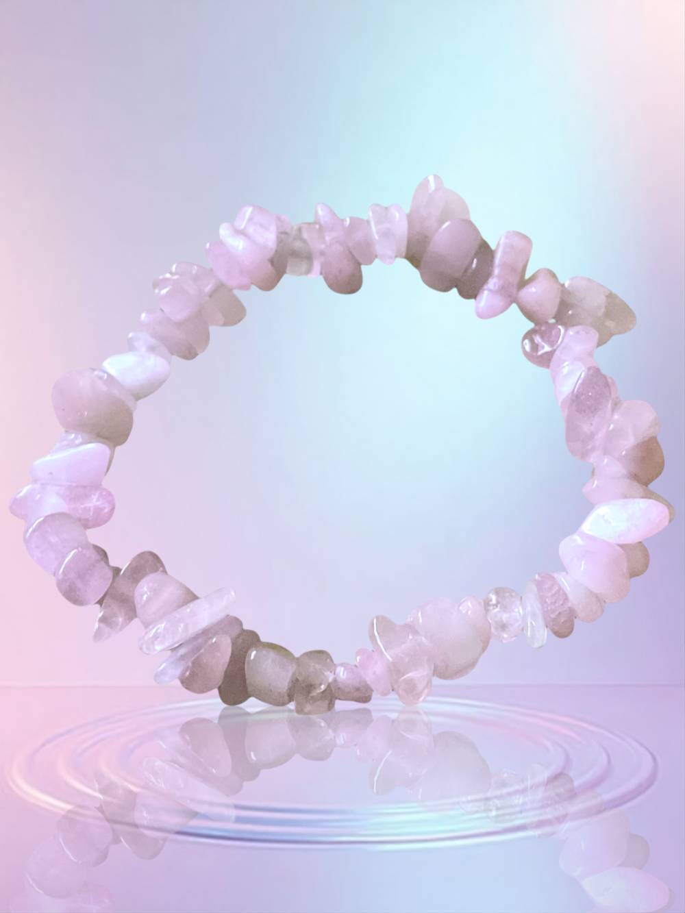 Echtes Kunzit Splitteramband I angenehm zu tragen I Der Herz- und Seelenstein I 18 cm I Madagaskar