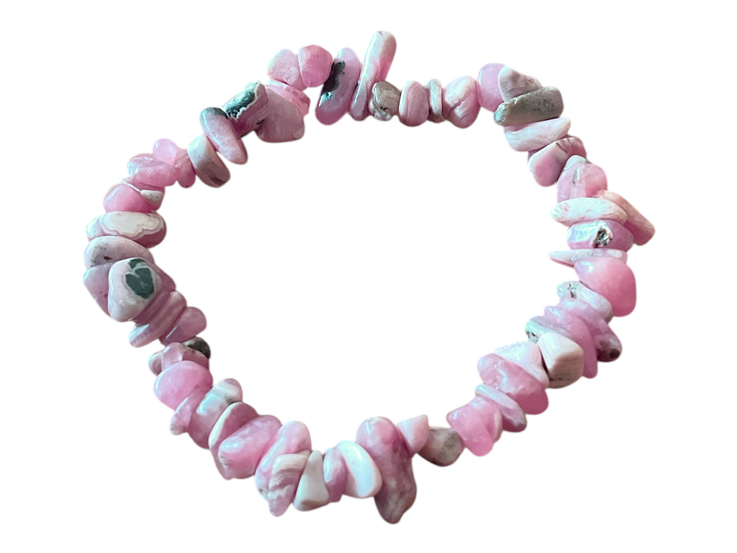Echtes Rhodochrosit Splitteramband I angenehm zu tragen I Der emotionale Herz-Stein I 18 cm I Peru