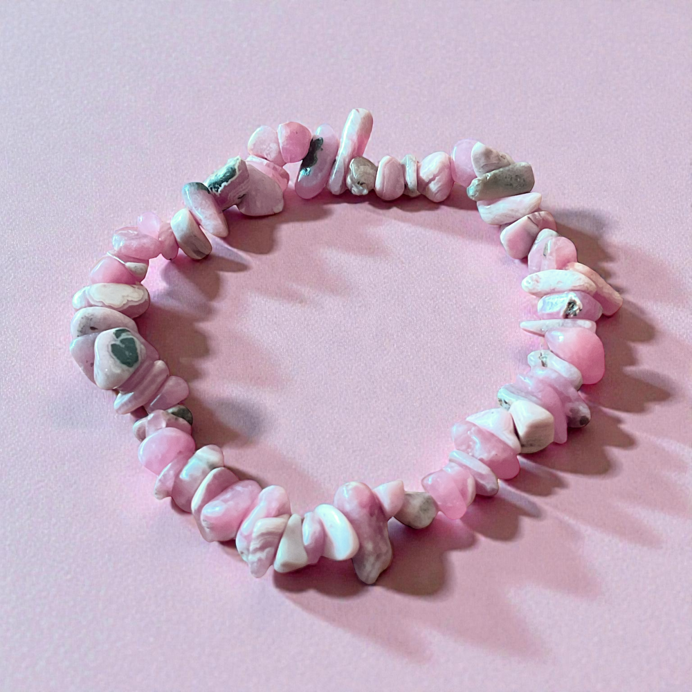 Echtes Rhodochrosit Splitteramband I angenehm zu tragen I Der emotionale Herz-Stein I 18 cm I Peru