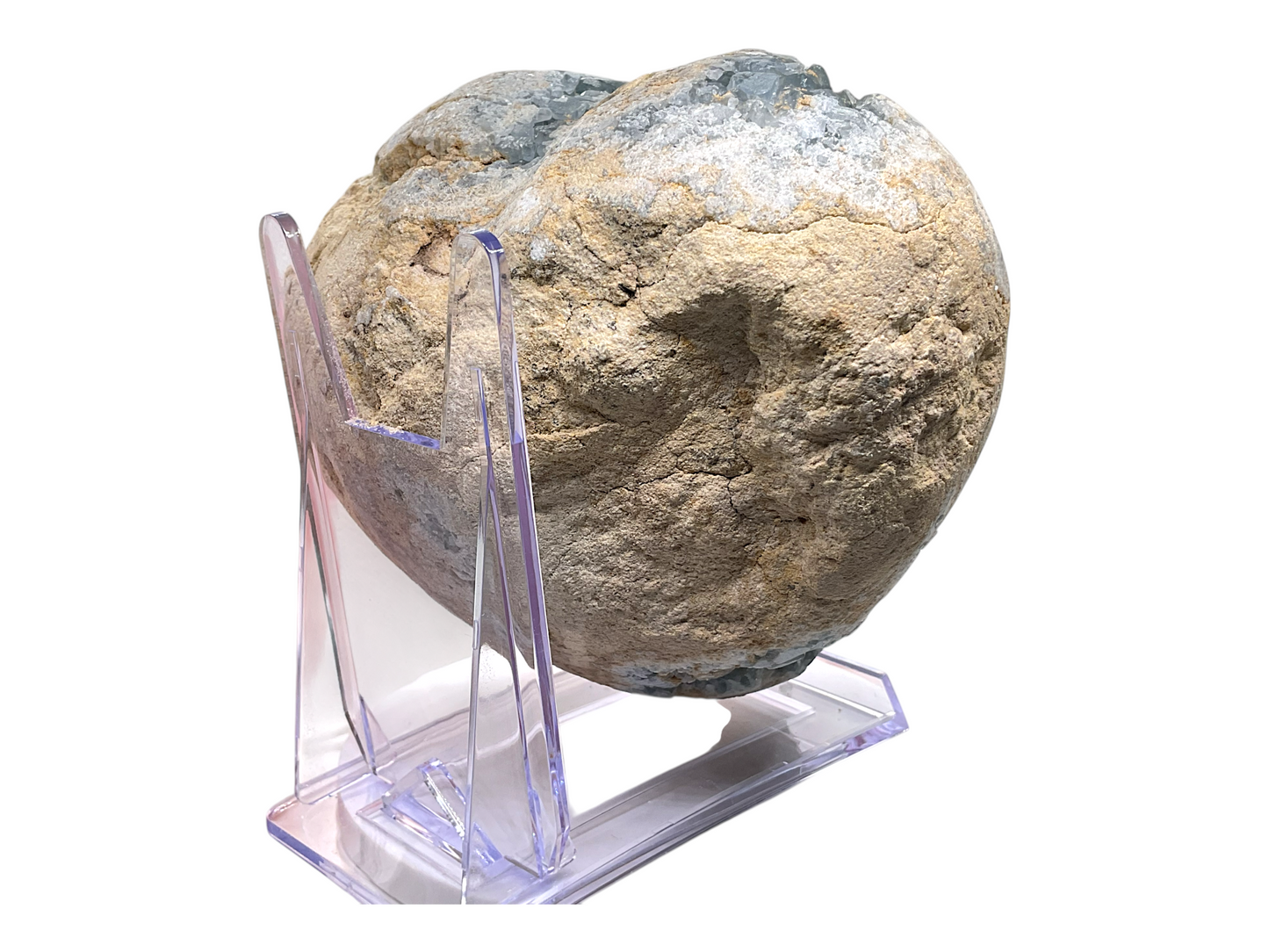 Coelestin Kristall in Herzform I 2,37 KG I 14x12x8cm I herrlich blaue Kristalle | Top 1A-Qualität | Sammlerstück I Unikat-Masterpiece 1640 I Madagaskar