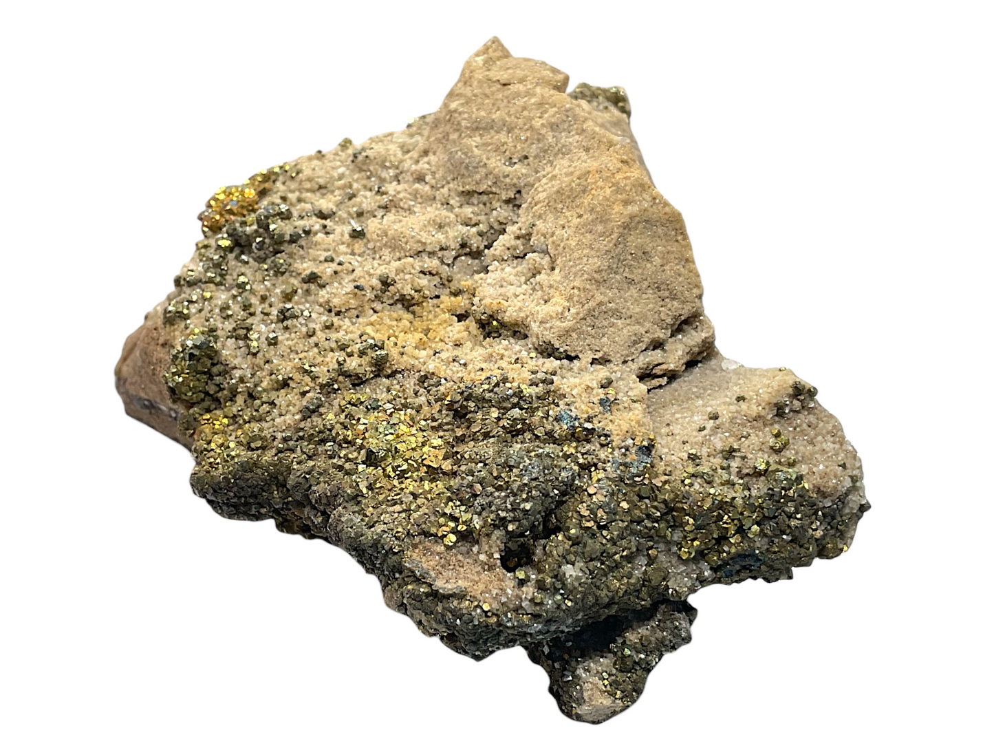 Pyrit auf Muttergestein I 428gr I 12x8x5cm I Unikat-Masterpiece 1676 I Sammlerstück I USA-Iowa, Buffalo